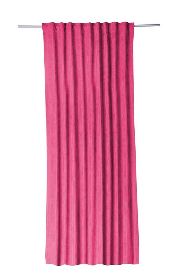 Vorhang Schlaufenvorhang, Rosa, B 135 cm, L 245 cm, Gözze, verdeckte  Schlaufen, halbtransparent, mit einer Größe von 135 x 245 cm