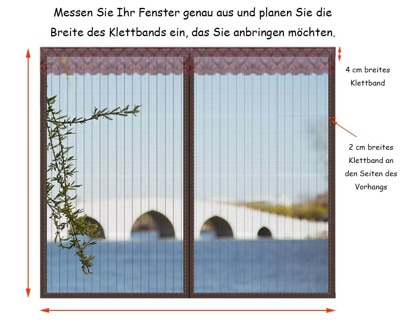 Agger Insektenschutz-Fensterrahmen Anpassen Magnetisches Fliegengitter Fenster, Stärkere Magneten – Bild 2 von 5