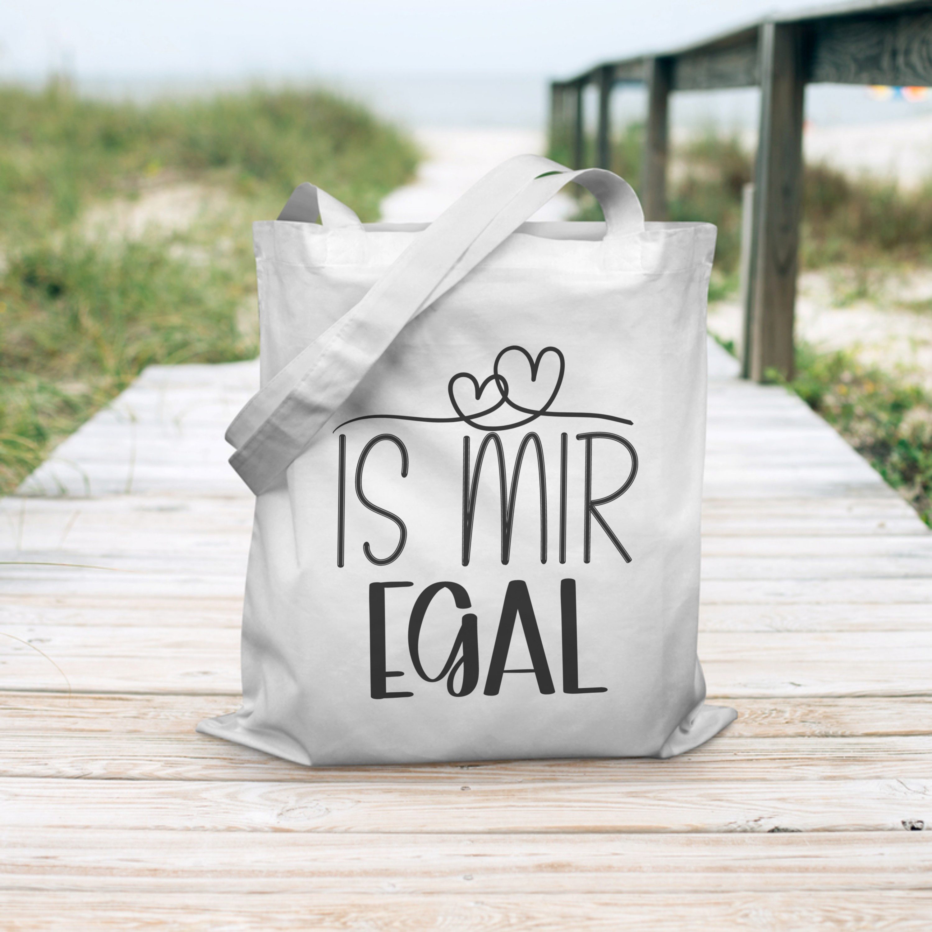 PhotoFancy Tragetasche mit Spruch 'Egal' - Stoffbeutel, mit lustigem Spruch