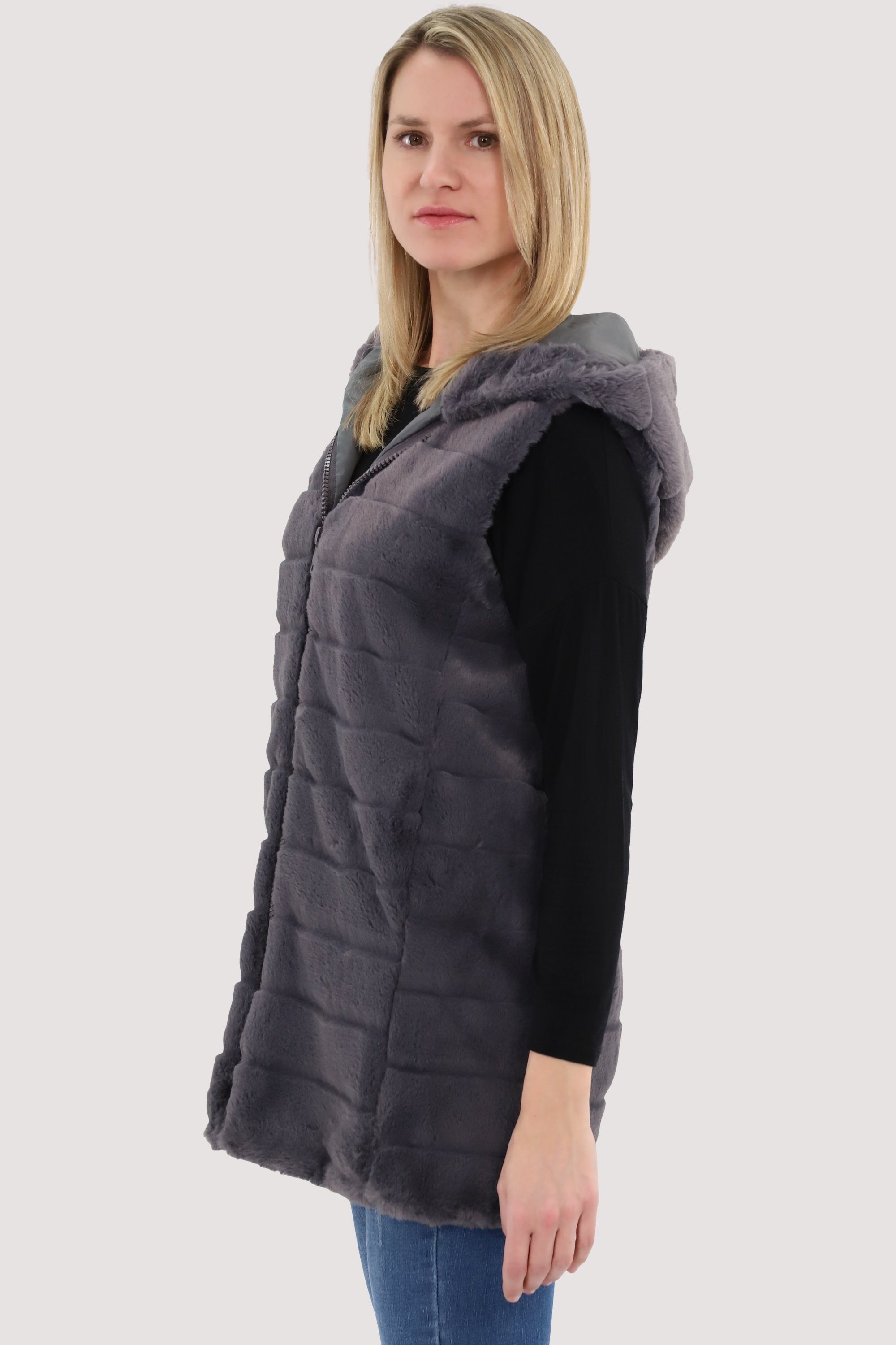 malito more than fashion Longweste CR-1958 mit Kapuze günstig online kaufen