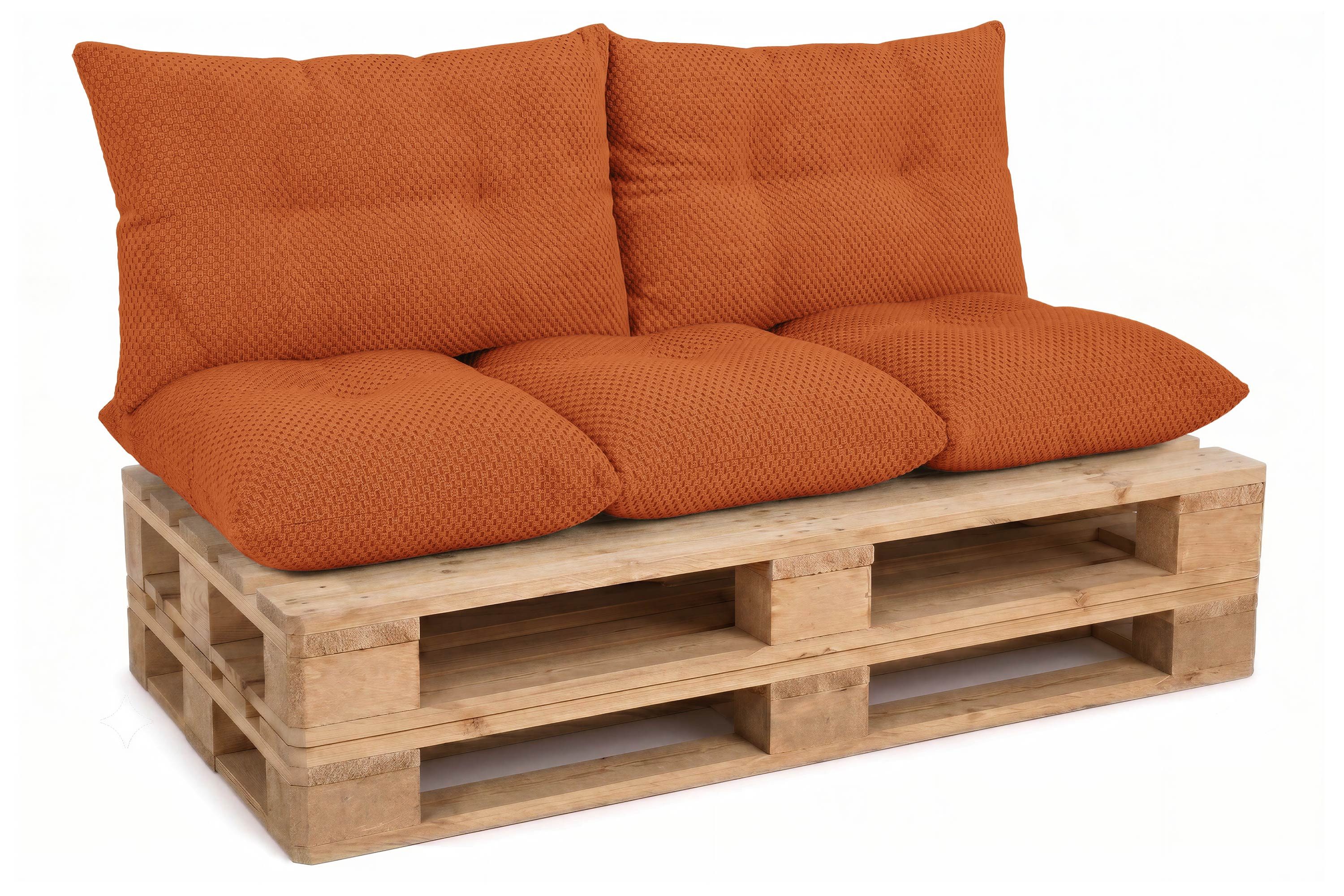 Amilian Palettenkissen Sitzkissen 120x60 cm + 2x Kissen 40x60 cm, 3-teiliges Set Inklusive Füllung für Europaletten Balkon Terrasse