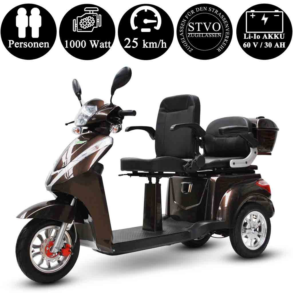 ECO ENGEL Elektromobil Zweisitzer Eco Engel 503 mit 30 Ah Li-Io Akku Herausnehmbar, 25 km/h