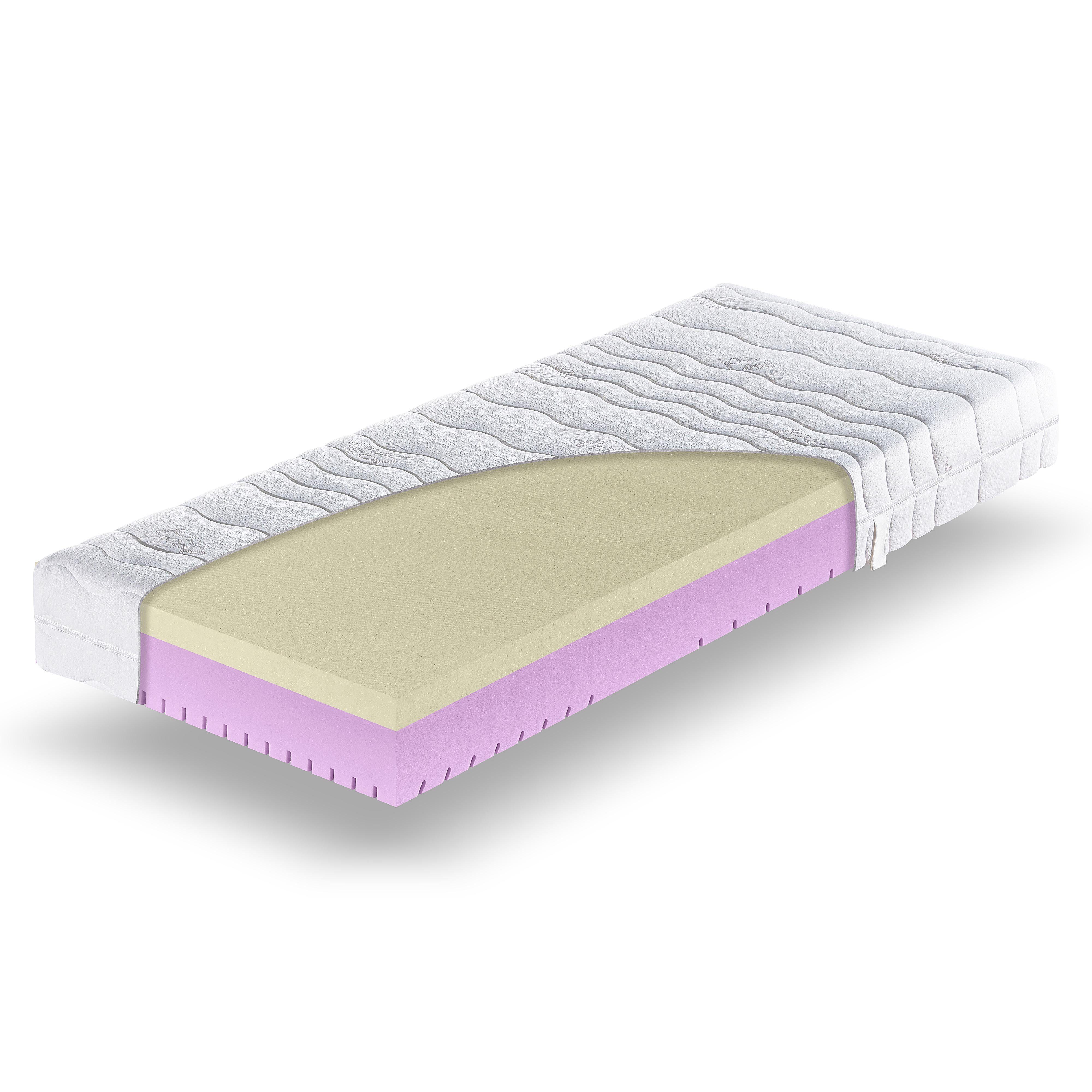 Visco-Matratze VISCO-50 mit Exclusiv-Cool Life® Bezug, Betten-ABC, 19 cm hoch, Mittel H2,5, geeignet für Kinder ab ca. 2 Jahren und Erwachsene