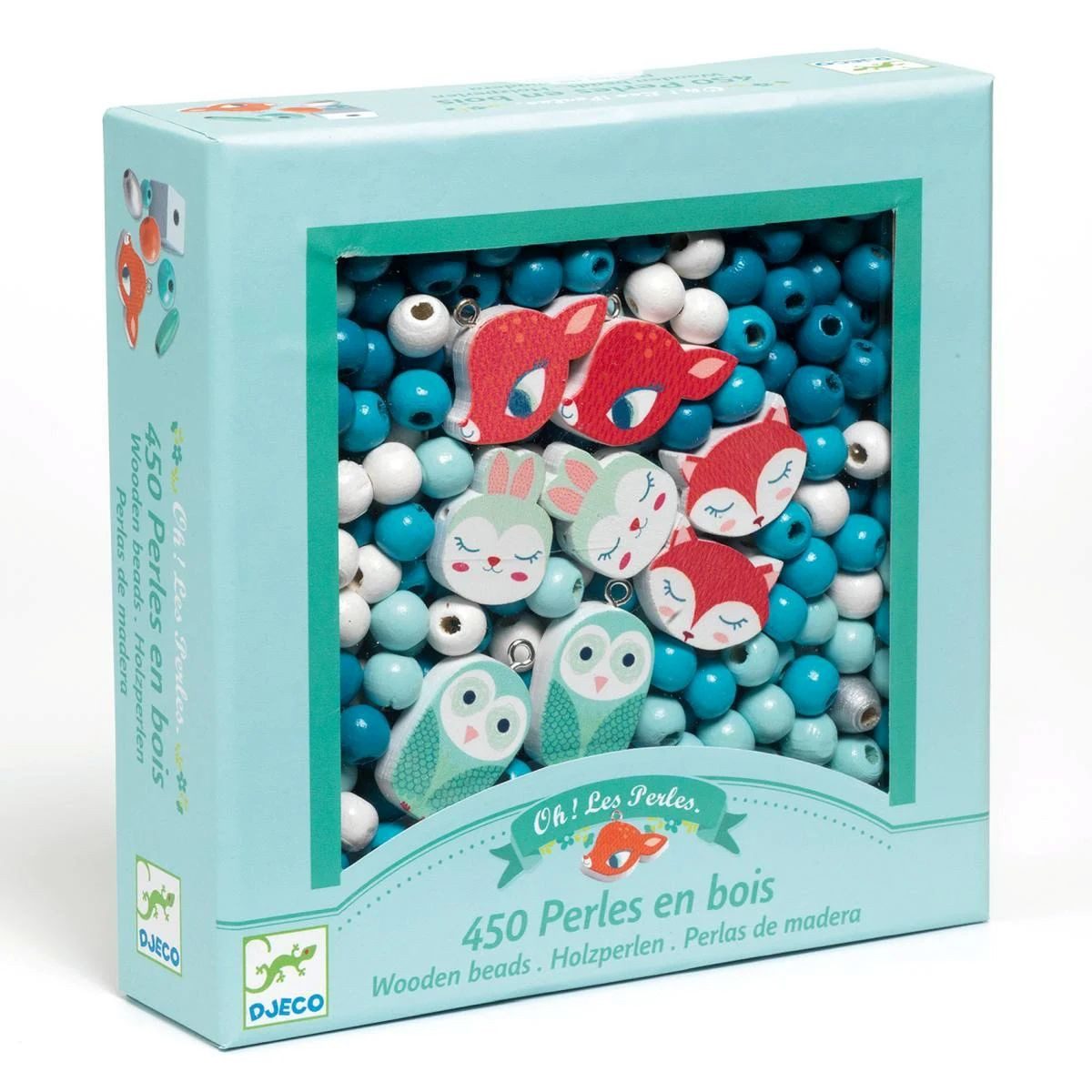DJECO Kreativset Djeco süße Holzperlen zum Selbstbasteln für Kinder ab 4 Jahre