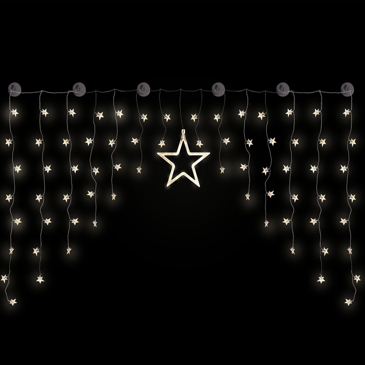 LED Sternenvorhang Lichtervorhang 90 Mojawo Weihnacht's mit LED
