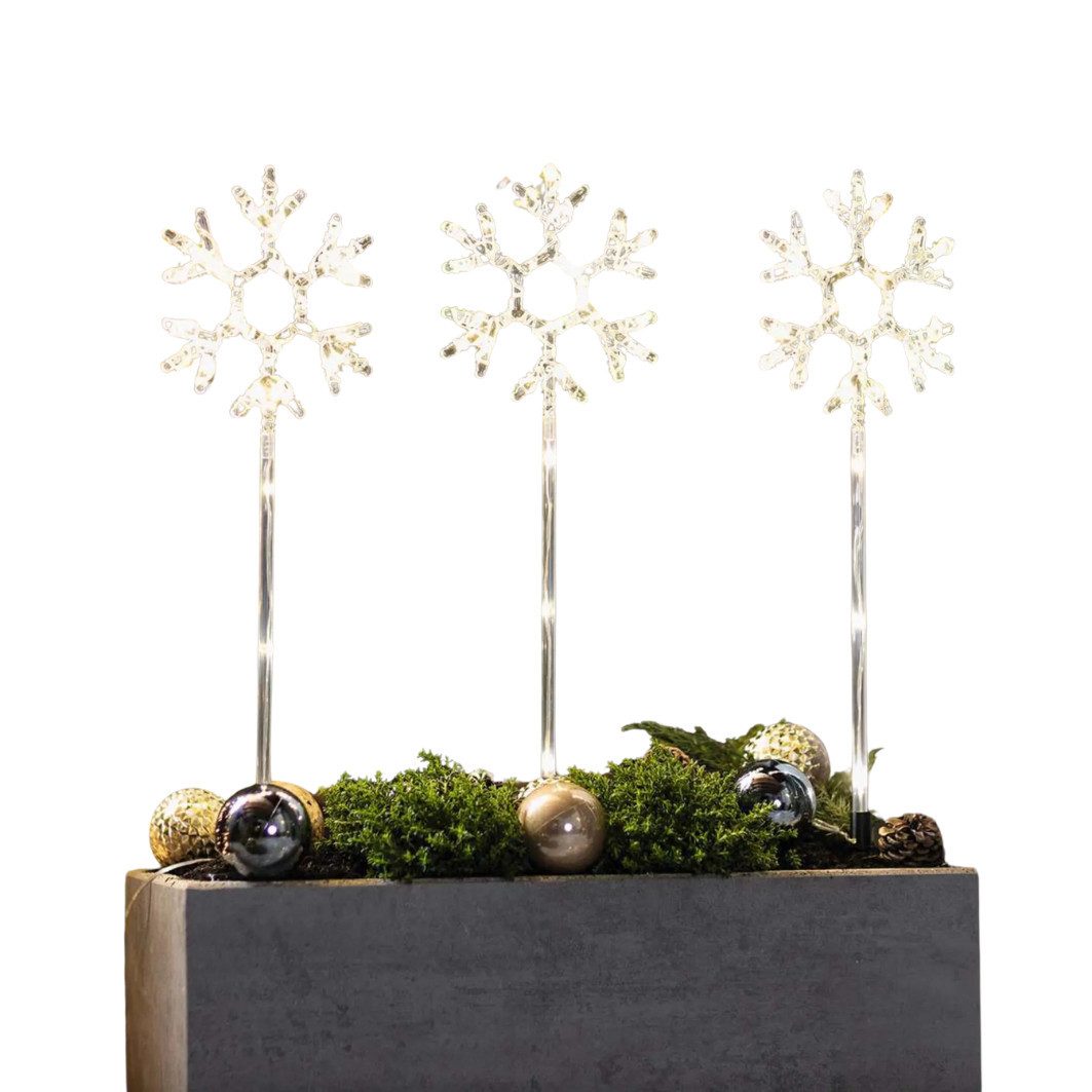 Home-trends24.de Gartenleuchte Leuchtstab Schneeflocke 81 LEDs Weihnachten günstig online kaufen