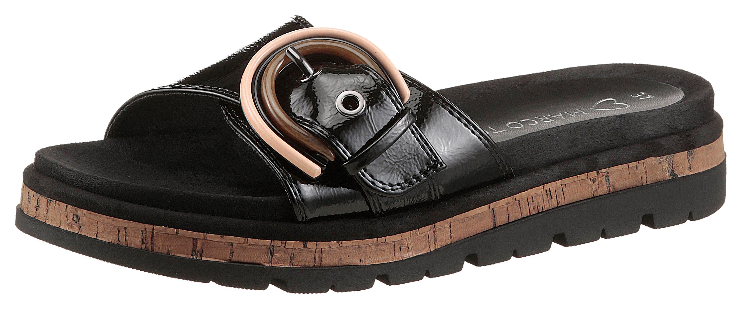 MARCO TOZZI Pantolette, Plateau, Sommerschuh, Schlupfschuh mit dekorativer günstig online kaufen