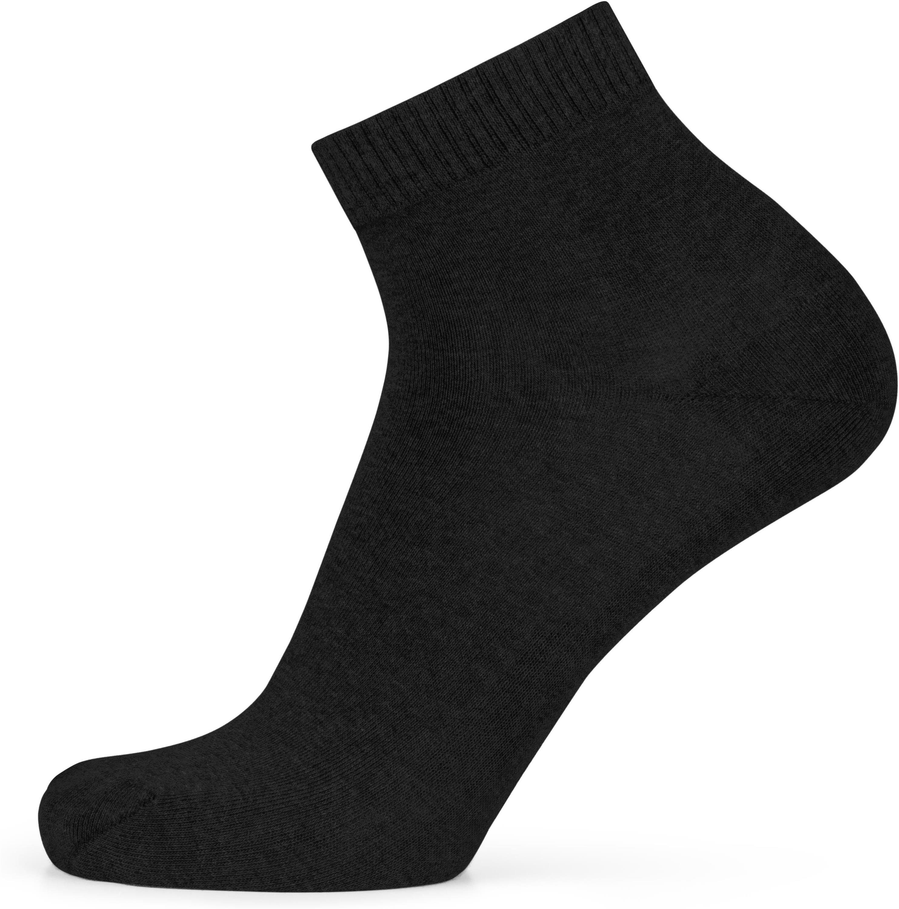 (6 normani Gesundheitssocken aus Paar) Kurzschaft Sneakersocken Grau/Anthrazit/Schwarz Baumwolle.