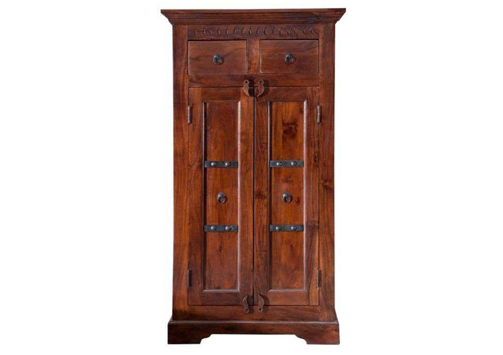 Massivmoebel24 Dreh-/Schwebetürenschrank #525 (Massivholz Akazie 72x38x132 günstig online kaufen
