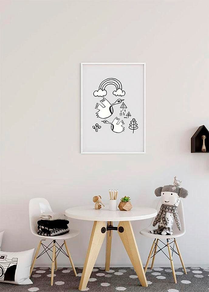 St), Birdy, Scribble Wohnzimmer Kinderzimmer, (1 Poster Komar Schlafzimmer, Tiere