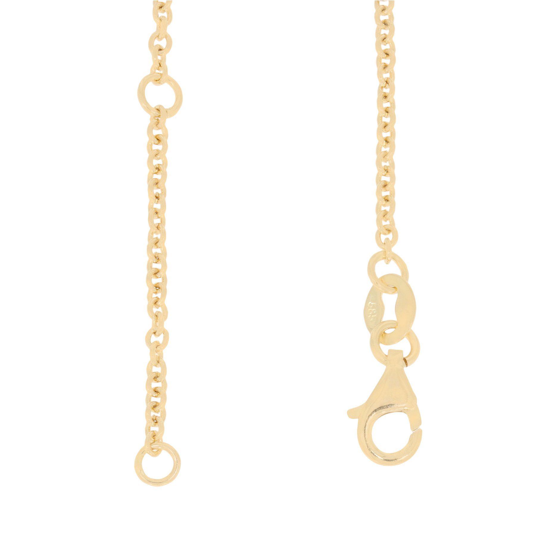 Stella-Jewellery Goldarmband 585 Gelbgold Kinder ID Armband Kreuz Zirkonia (inkl. Etui, 1-tlg), Armkette, Goldarmband