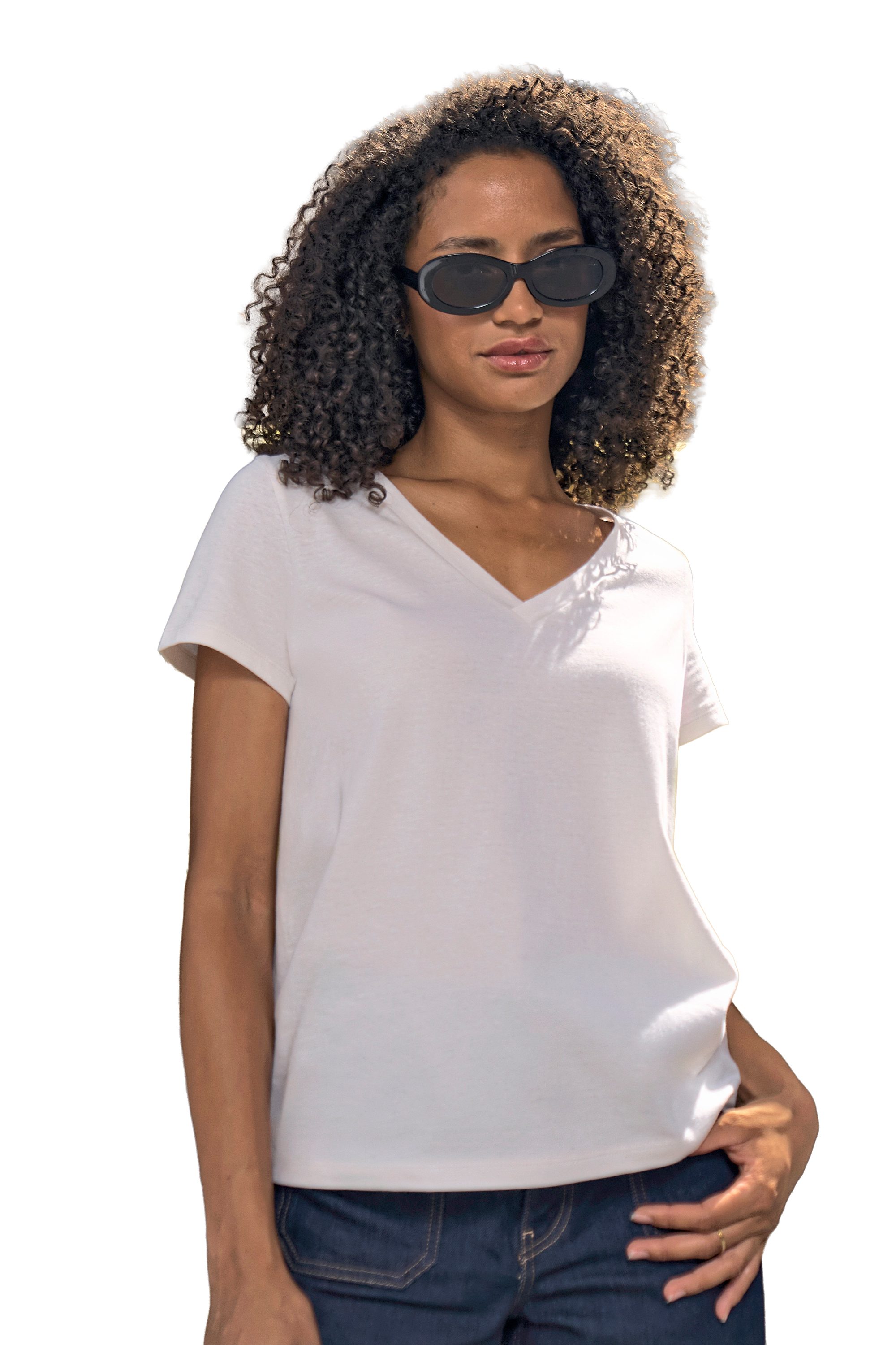SOLS T-Shirt Damen V-Neck T-Shirt für Frauen Gr. XS bis XXL (1-tlg) aus 100 günstig online kaufen