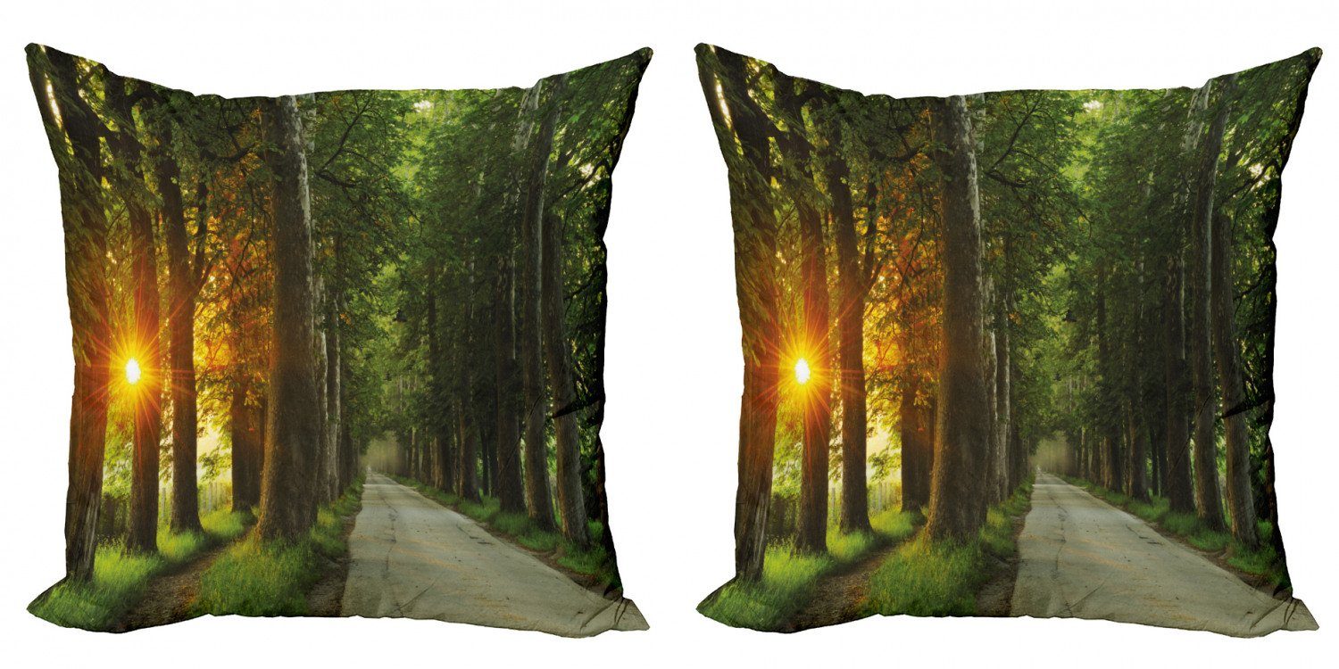 Kissenbezüge Modern Accent Doppelseitiger Digitaldruck, Abakuhaus (2 Stück), Natur Frische Morgen Landschaft