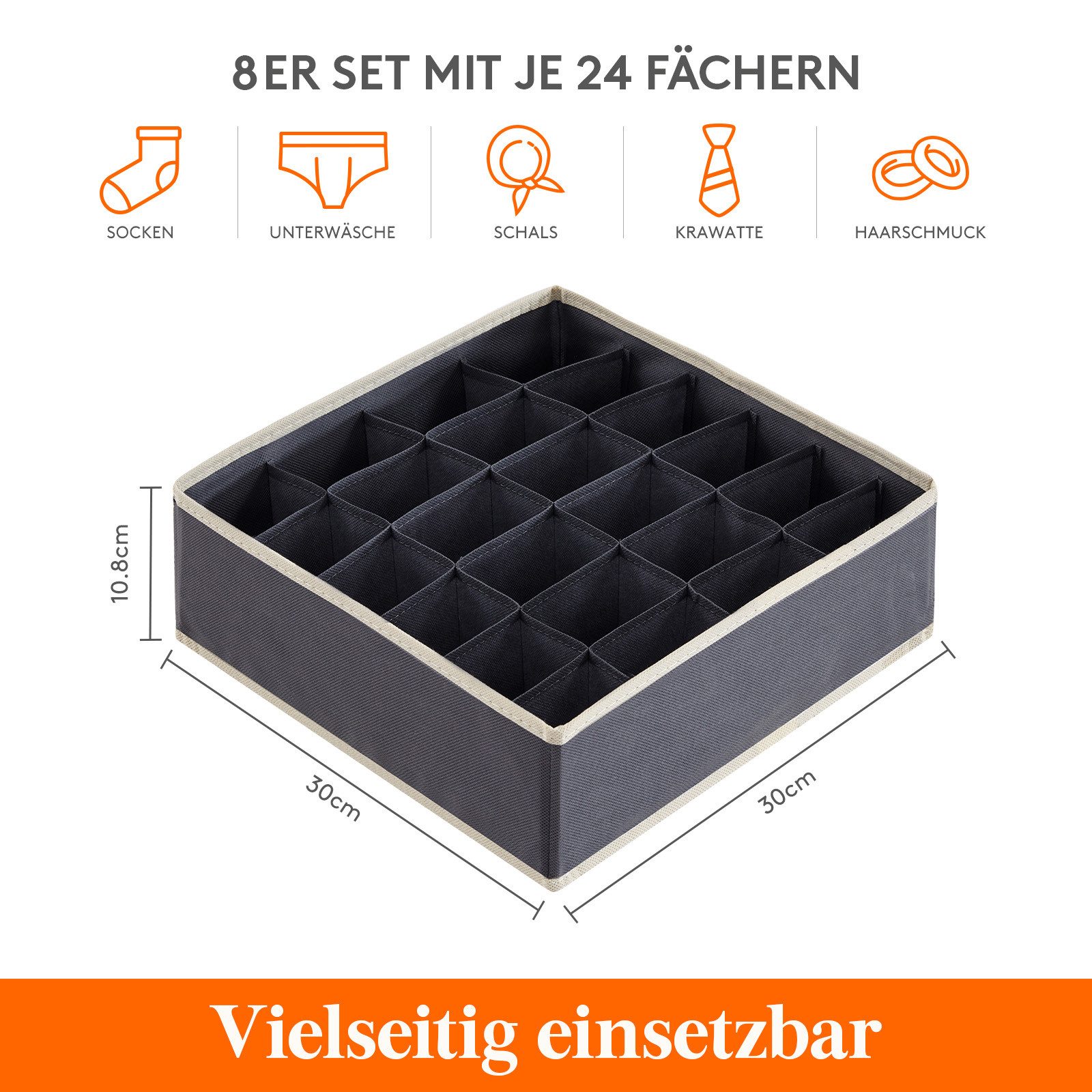 Lifewit Aufbewahrungsdose Socken Unterwäsche Schubladen Organizer,24 Zellen günstig online kaufen