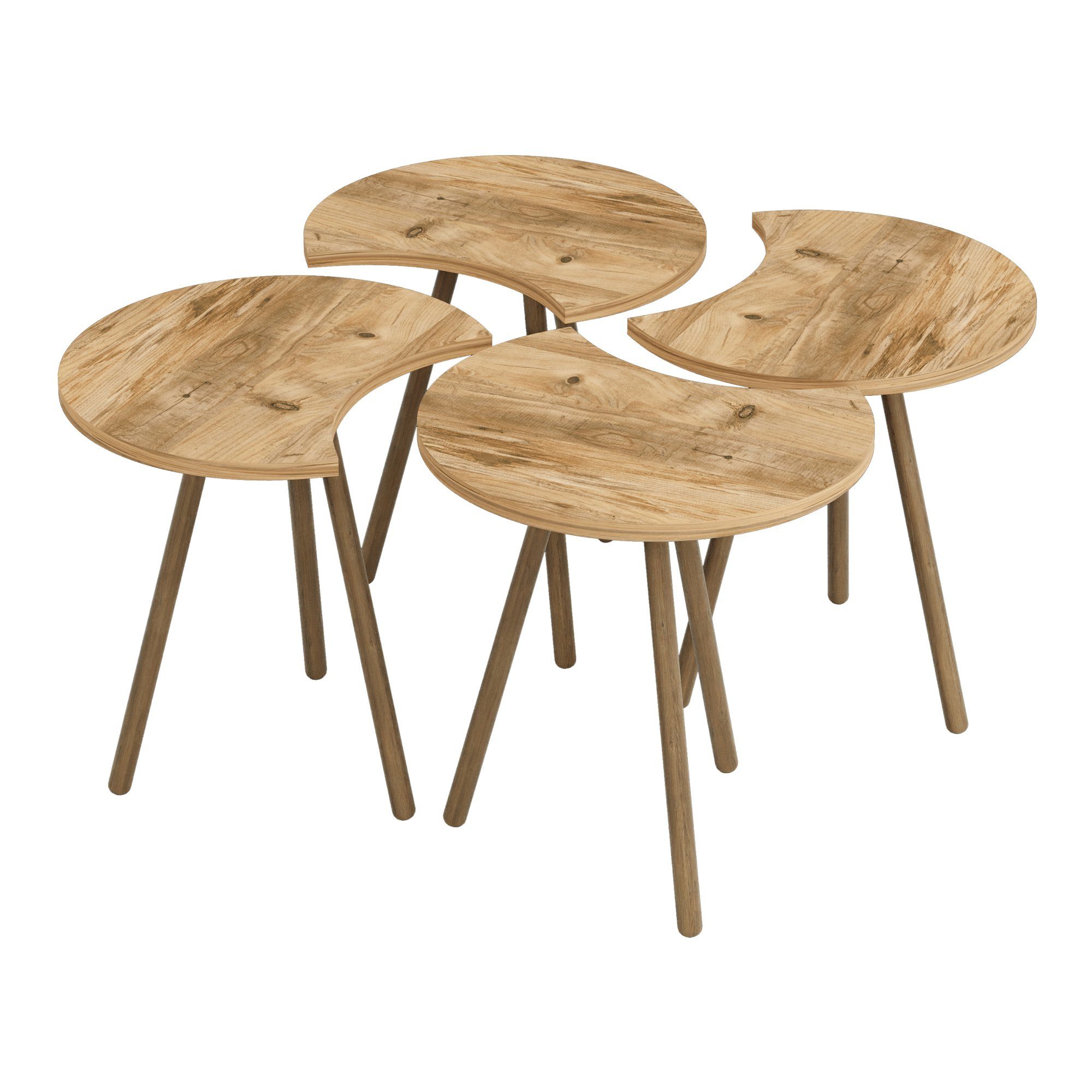 en.casa Couchtisch, Højer Beistelltisch Set 4-tlg. günstig online kaufen