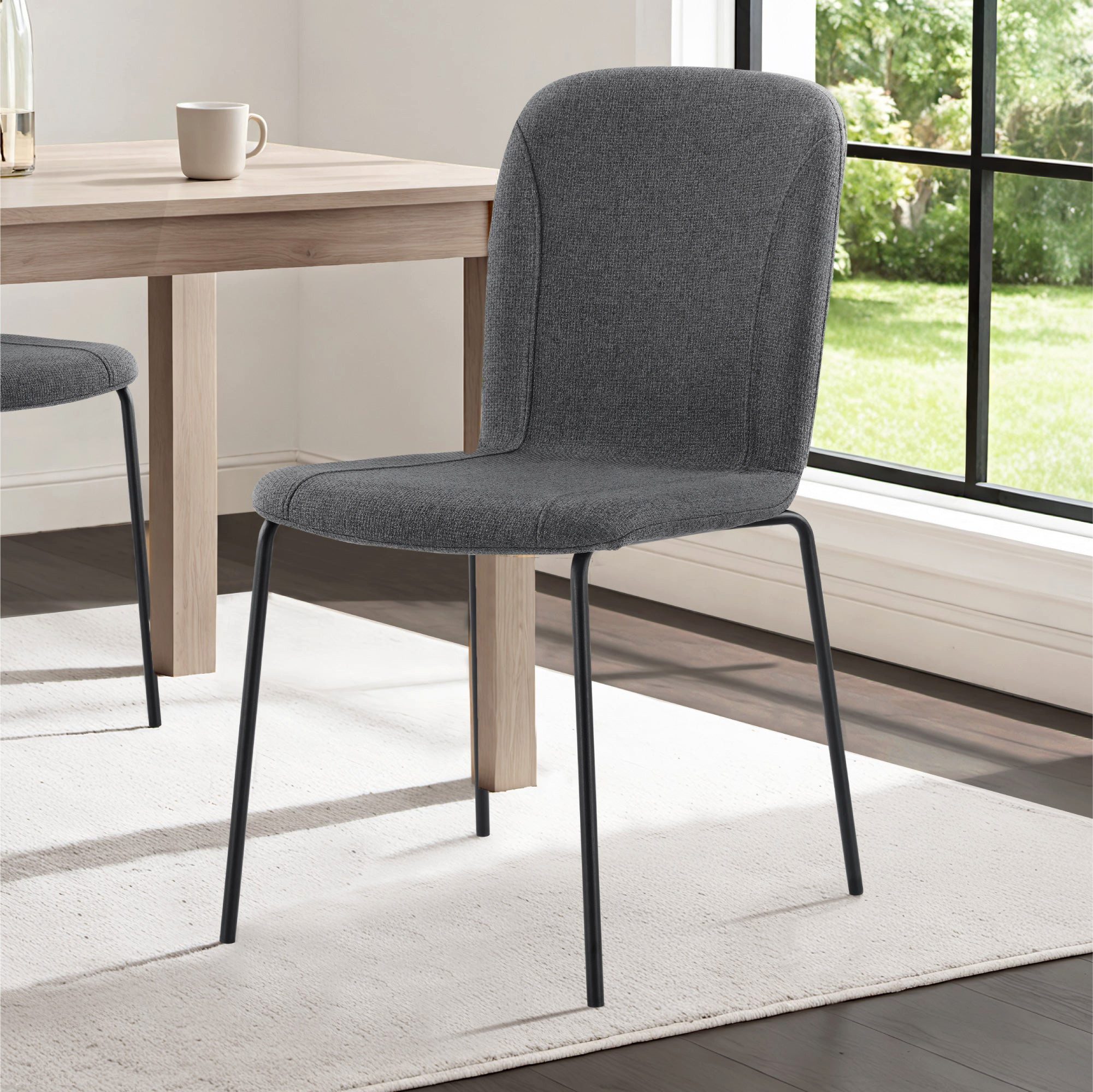 CHITA Polsterstuhl (Set, 4 St), 4-Fuß-Stuhl, Stapelstuhl, Esszimmerstuhl, Metallgestell