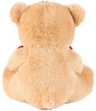 BRUBAKER Kuscheltier Teddybär mit Herz Rot - Tut mir leid! - 25 cm Teddy Plüschbär (Stofftier Plüschteddy, 1-St., Schmusetier Braun), Kuscheltier Geschenk für Entschuldigungen