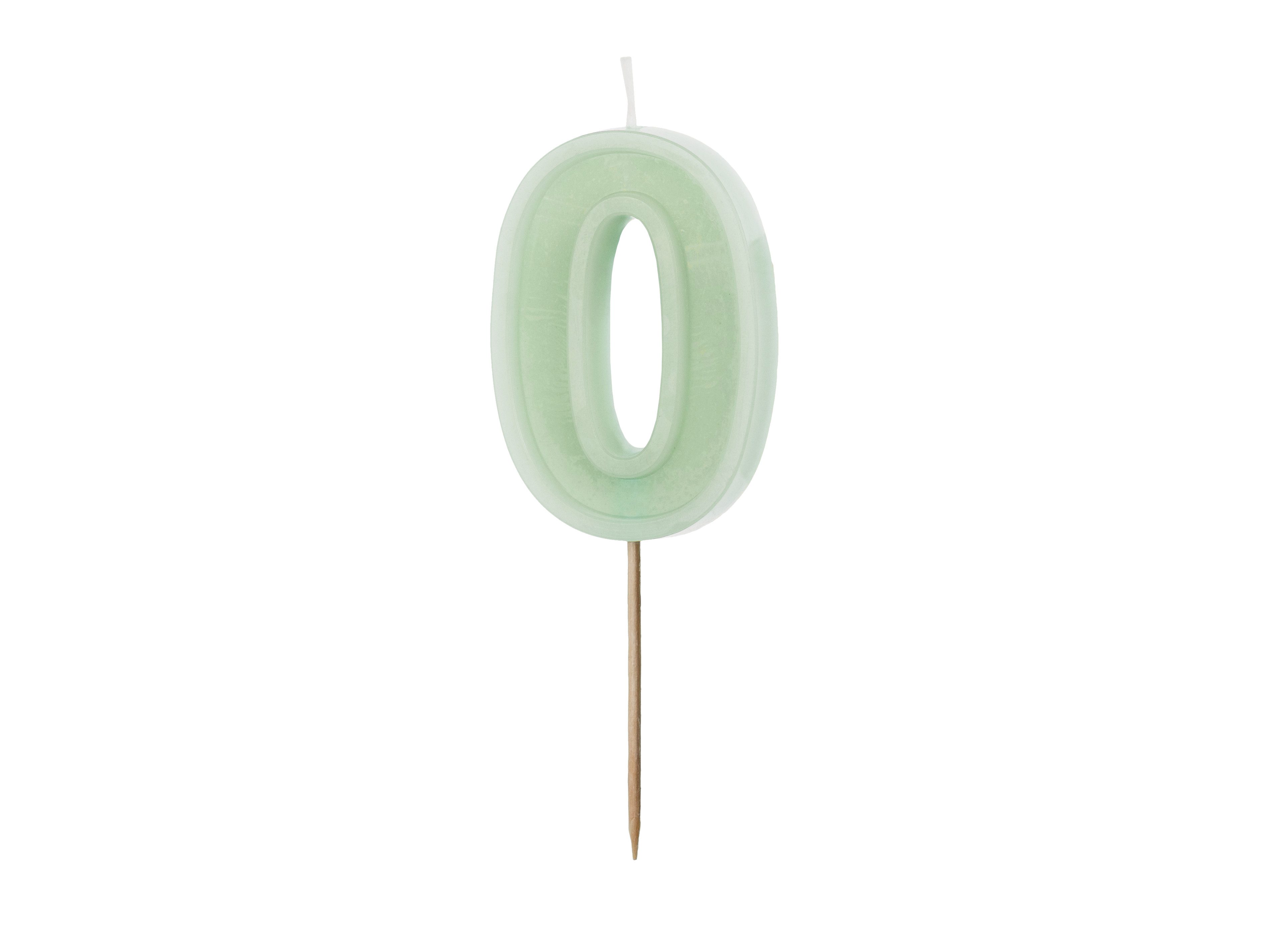 partydeco Geburtstagskerze Kerzenzahl #0, 6 cm günstig online kaufen