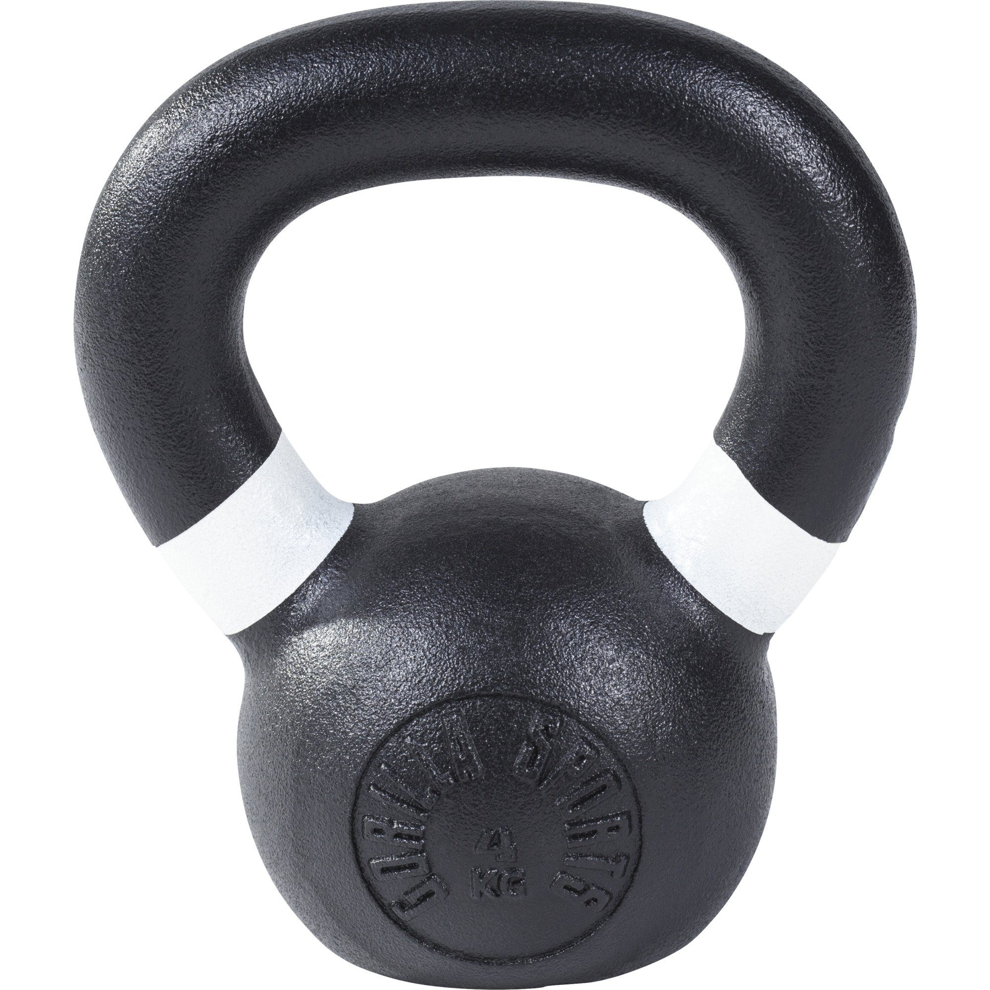 Farbmarkierungen Kettlebell Kugelgewicht - SPORTS Gusseisen, 4 mit Schwarz KG Kugelhantel, GORILLA