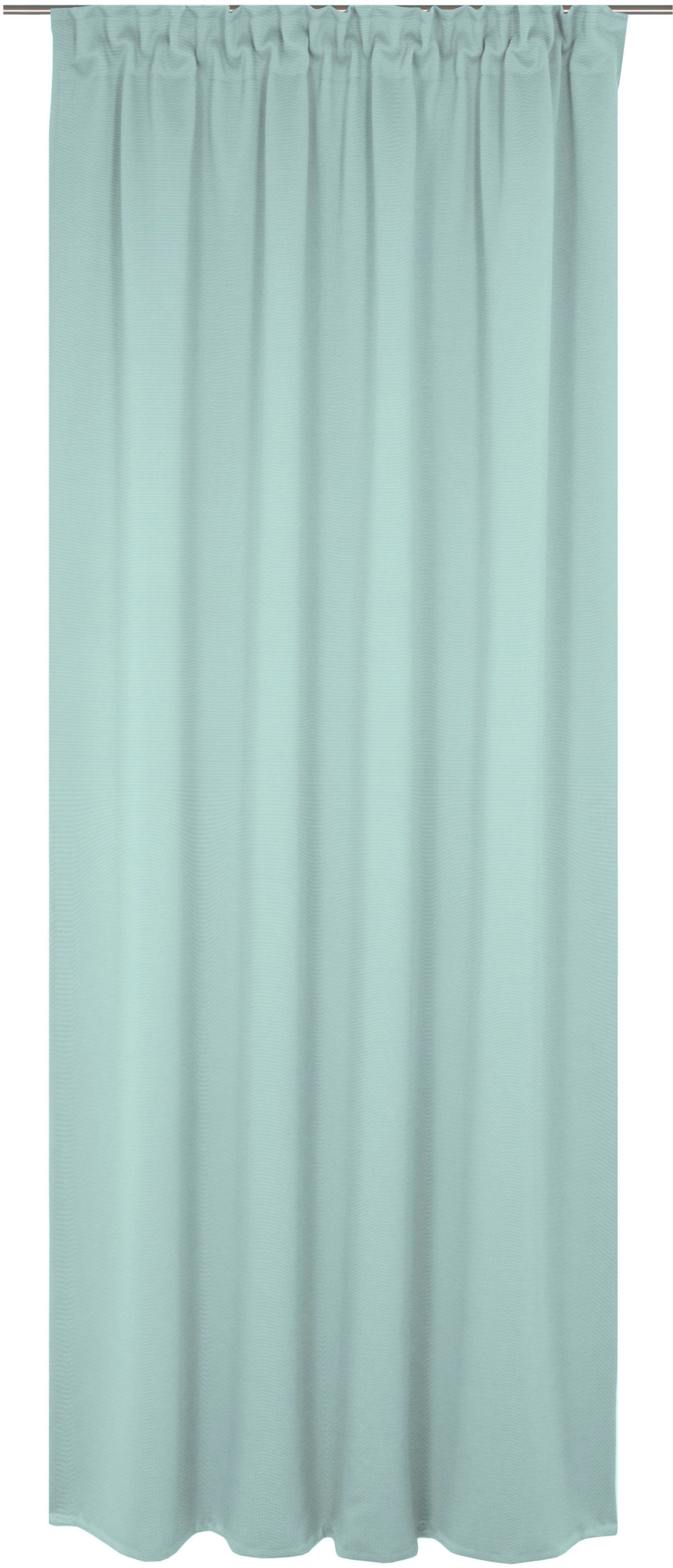 Adam, (1 Uni hellblau blickdicht, Jacquard, aus St), nachhaltig Collection, Bio-Baumwolle Vorhang Multifunktionsband