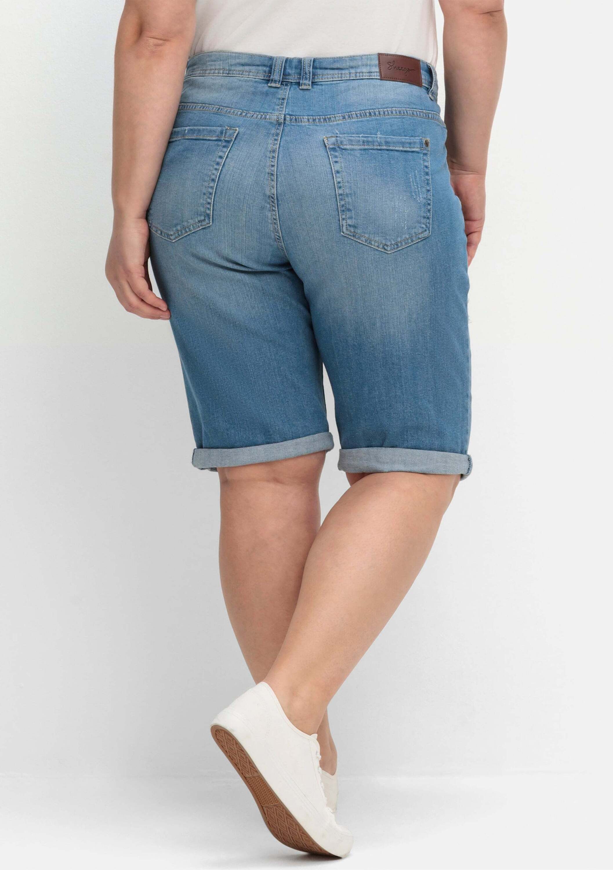 Sheego Jeansshorts Jeansbermudas