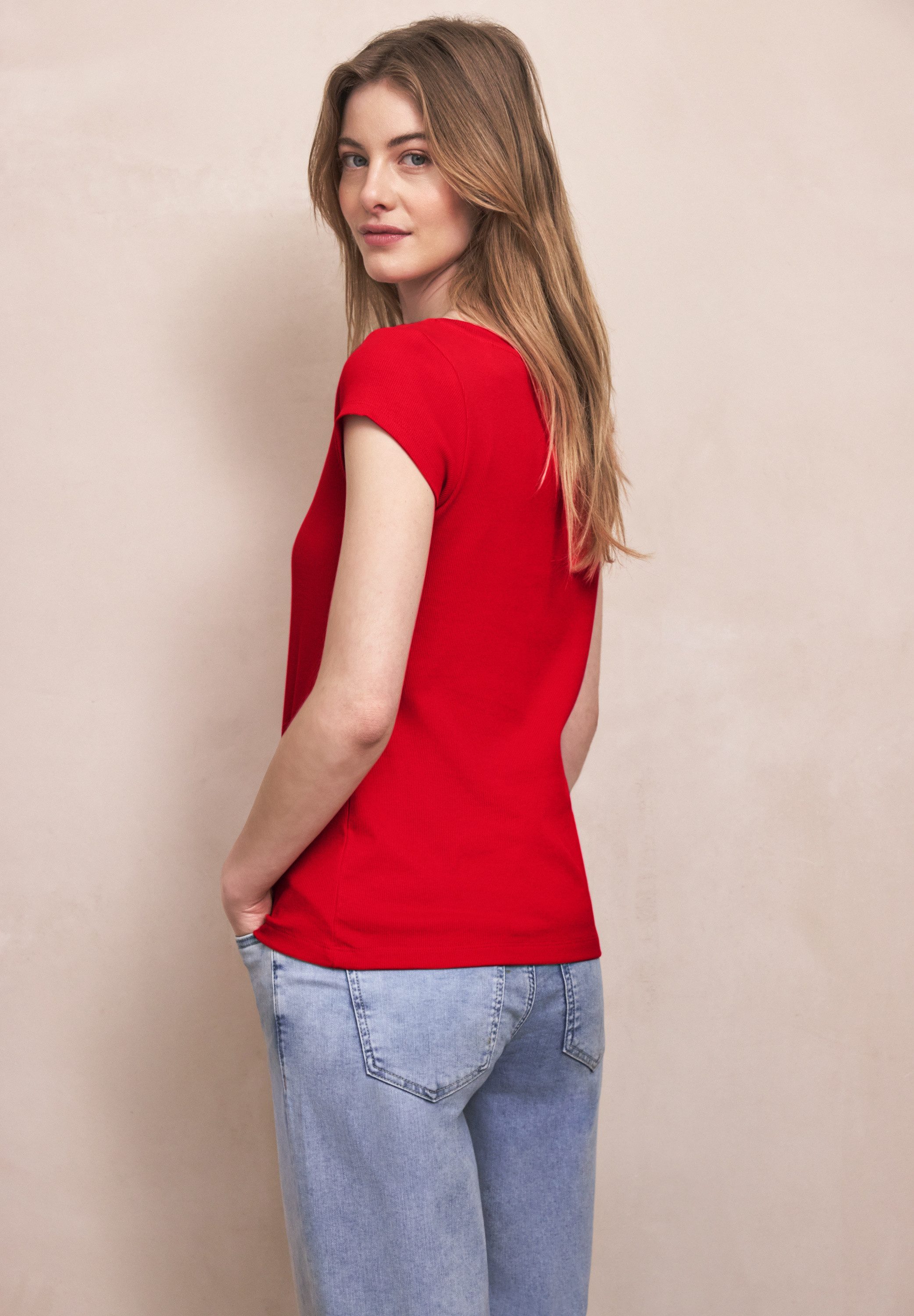 STREET ONE STUDIO T-Shirt aus Baumwolle mit Stretchante – Bild 3 von 5