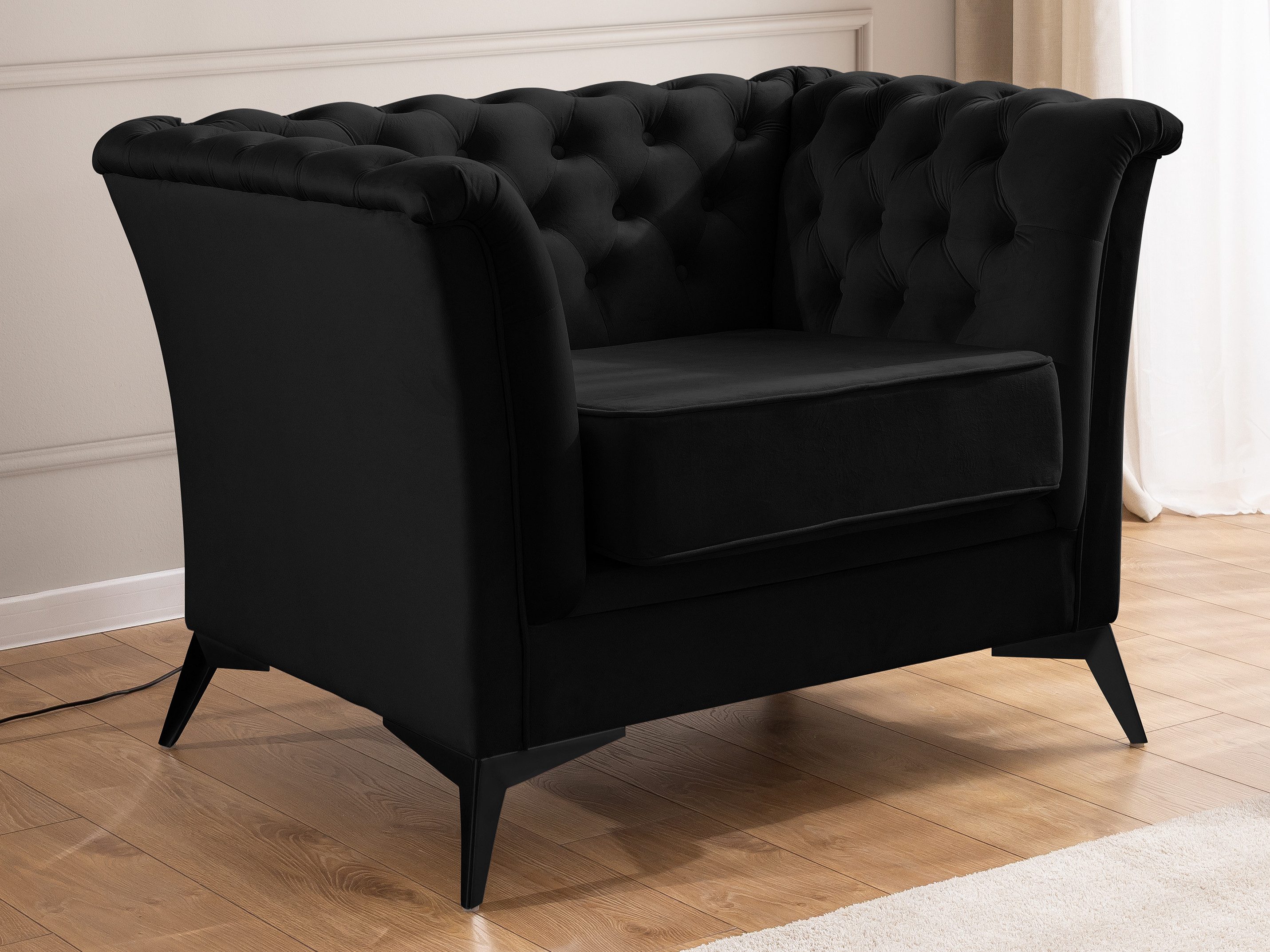S-Style Möbel Chesterfield-Sessel Whitby aus Samt günstig online kaufen