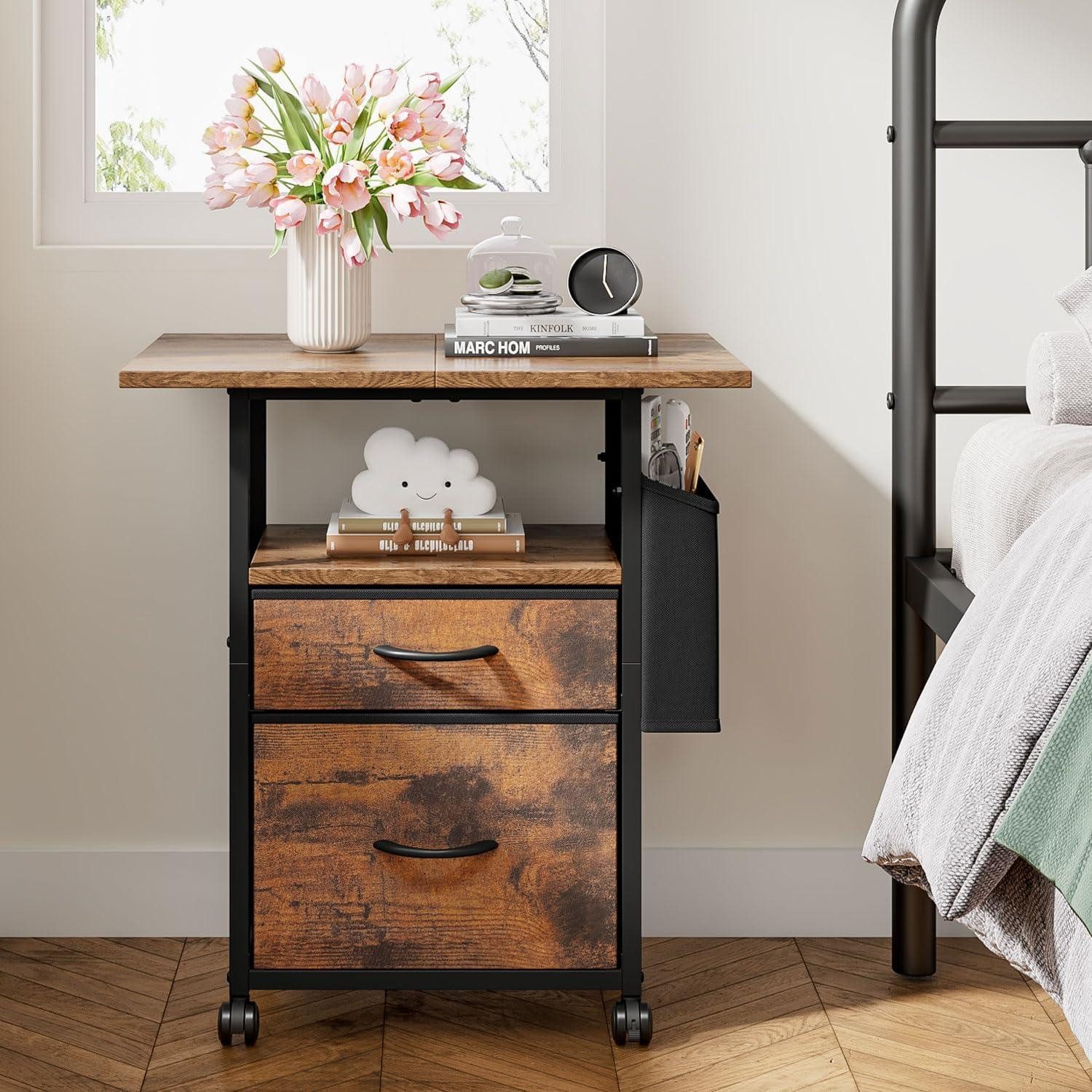 LuxusKollektion Beistelltisch Beistelltisch mit Rollen und 2 günstig online kaufen