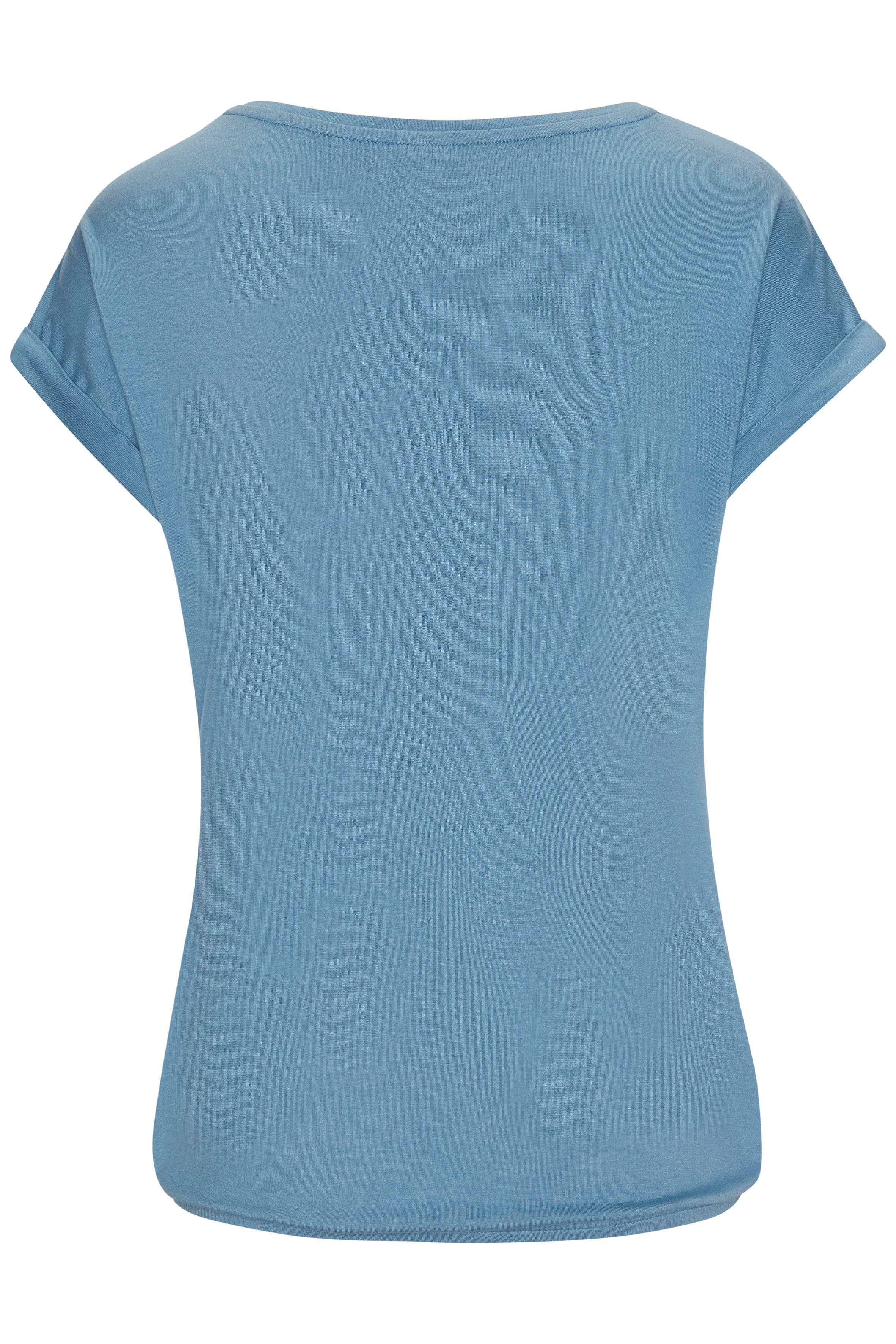 LASCANA Kurzarmshirt Rundhalsshirt aus elastischem Viskose-Jersey – Bild 3 von 5