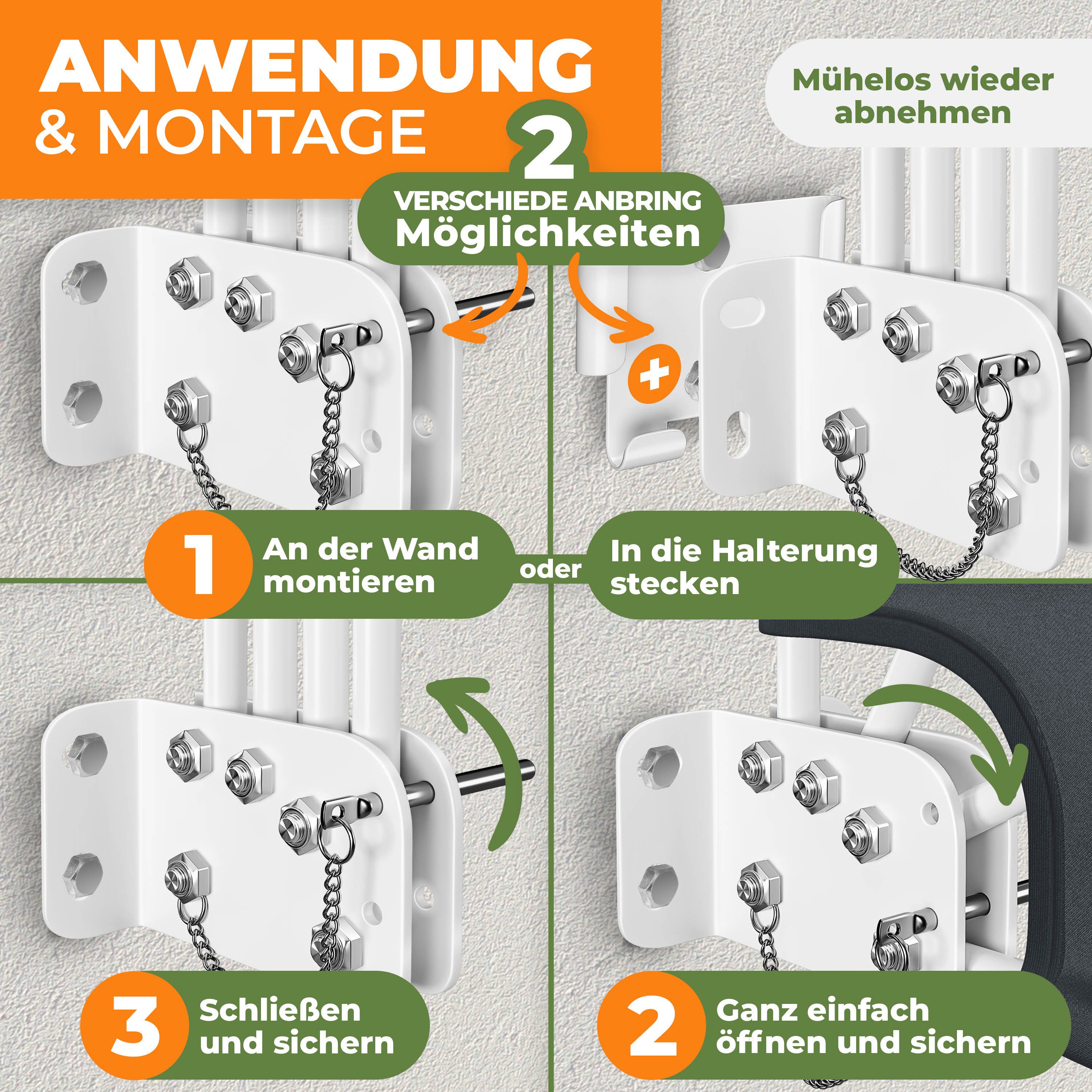 KESSER Balkonsichtschutz Balkonfächer klappbar mit Wandhalterung 140x140cm Markise Sichtschutz