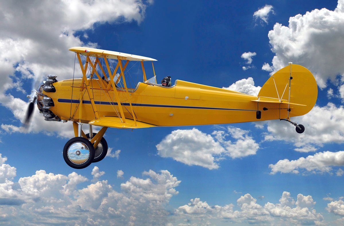 Papermoon Flugzeug Fototapete Gelbes