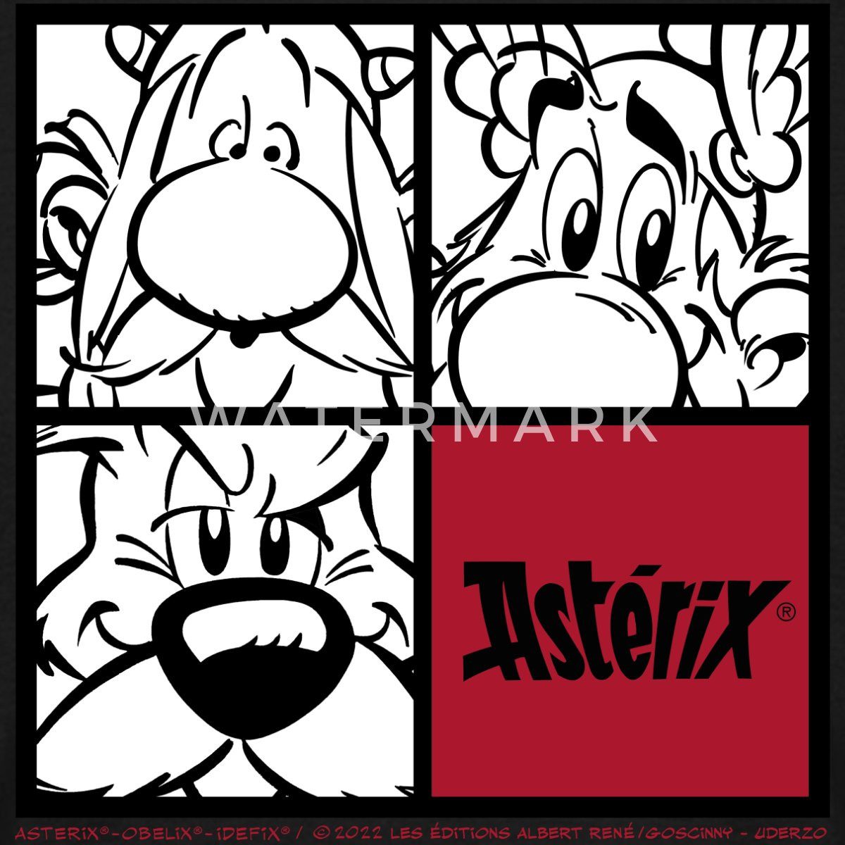 Spreadshirt T-Shirt Asterix & Obelix & Idefix Porträt Männer T-Shirt (1-tlg)