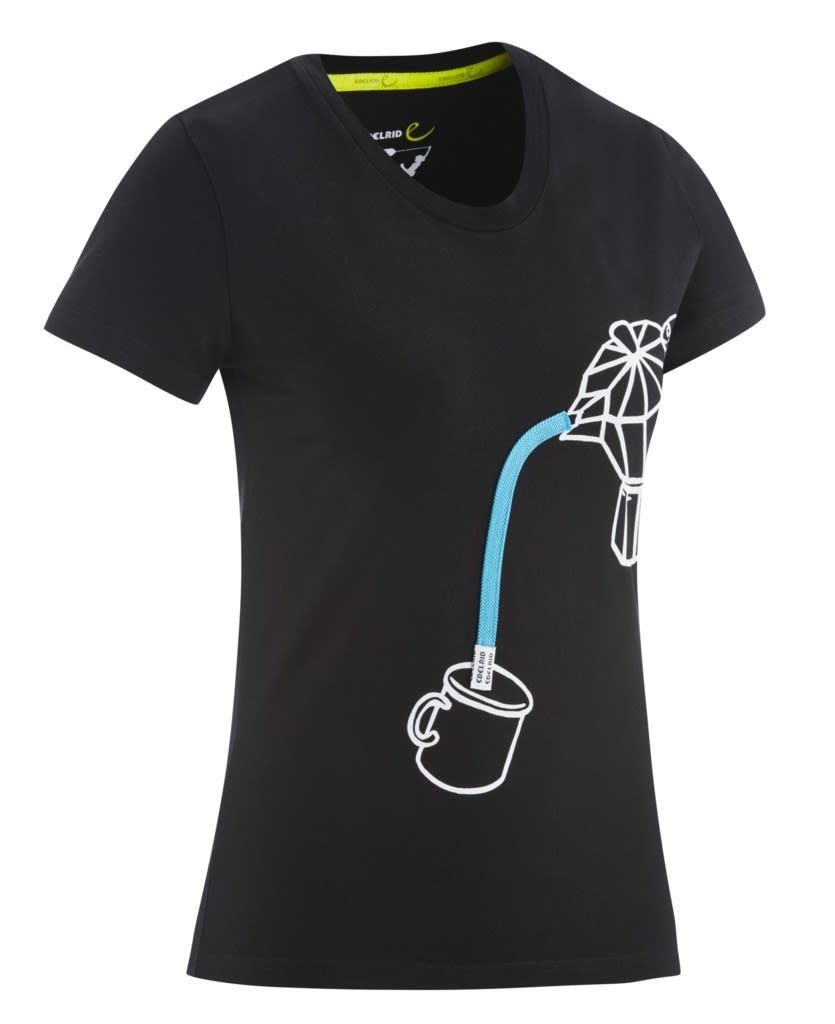 Damen Kurzarm-Shirt Edelrid Edelrid T-shirt Rope Pot T-Shirt Brown W