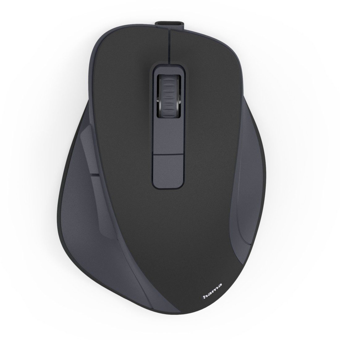 Hama Funkmaus WM-500 ergonomisch 6 Tasten Maus (Funk, Ergonomisch, leise Klicks, Akku, Assist-Taste, DPI-Schalter)