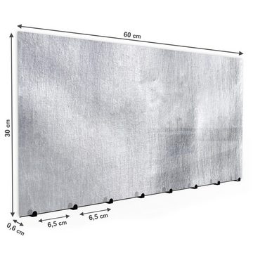 Primedeco Garderobenpaneel Magnetwand und Memoboard aus Glas Stahltextur