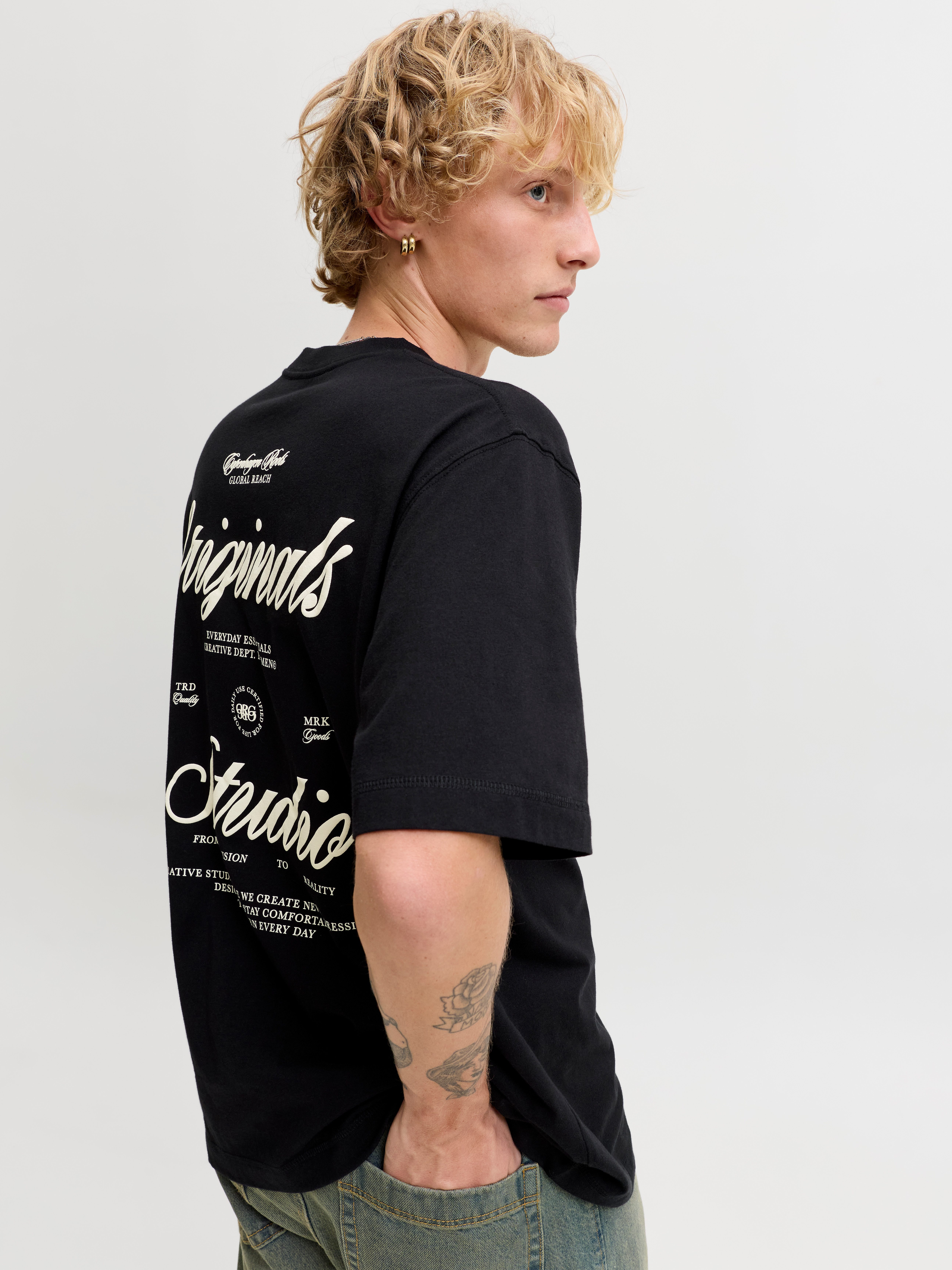 Jack & Jones Rundhalsshirt JORNORREBRO TYPO TEE SS CREW NECK NOOS Baumwolle, relaxed fit
