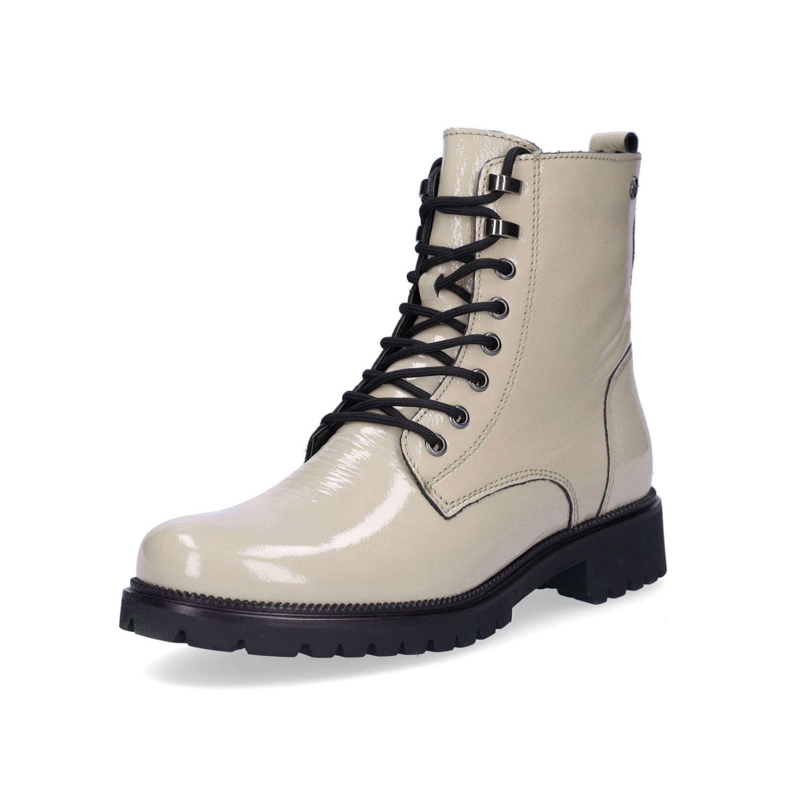 Tamaris Tamaris Damen Schnürboot beige Lack Schnürboots