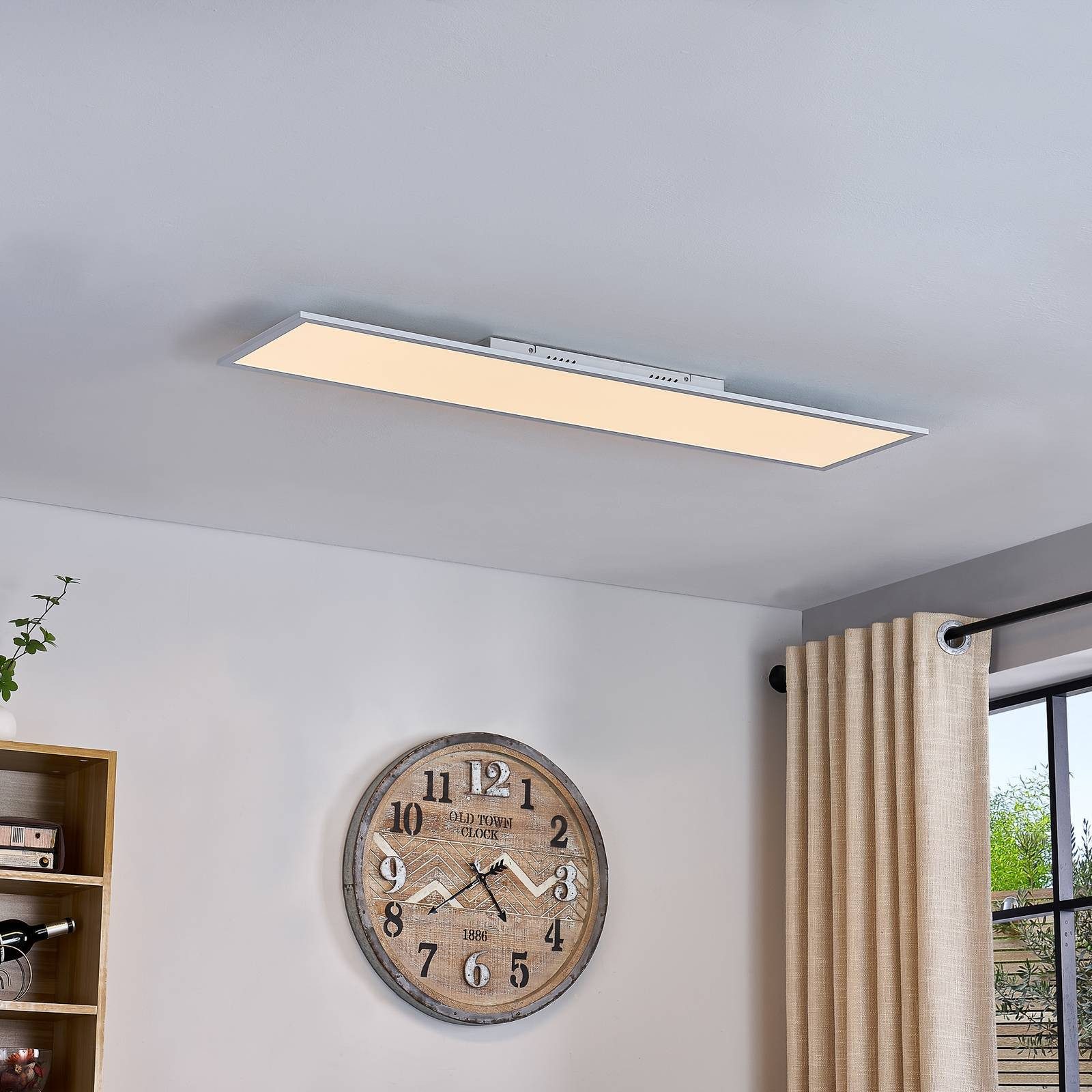 Lindby LED Panel Lamin, LED Weiß Farbwechsel warmweiß / tageslicht IP20 mit Fernbedienung, LED 40 W gesamt, Farbwechsel warmweiß / tageslicht