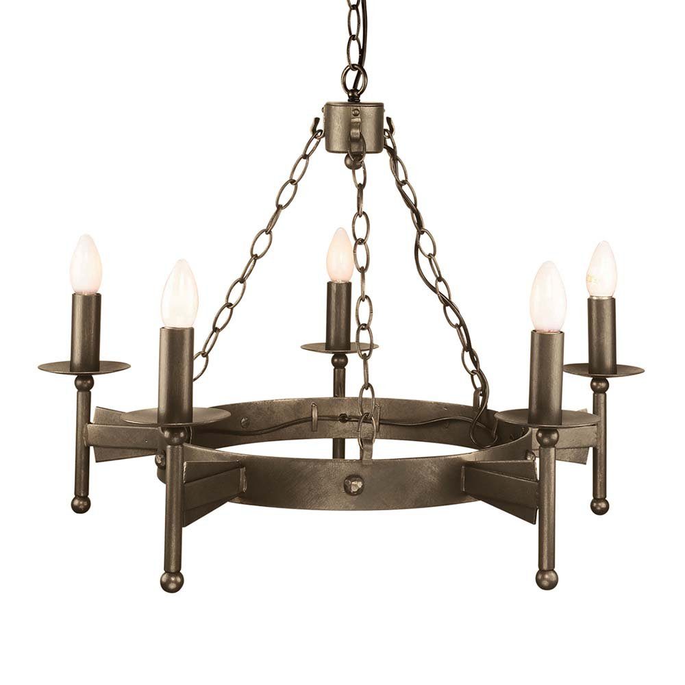 Elstead LIGHTING Kronleuchter, Leuchtmittel nicht inklusive, Kronleuchter Hängelampe Deckenleuchte Esszimmerlampe D 67 cm Bronze