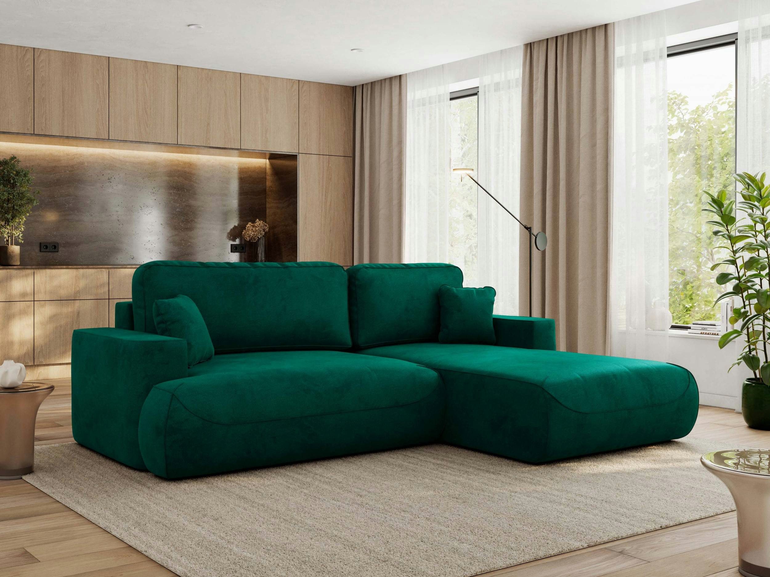 MKS MÖBEL Ecksofa OVO L, Set, mit Schlaffunktion und Bettkasten, DL-Automat, rechts/links wählbar, HR-Schaum & Wellenfedern