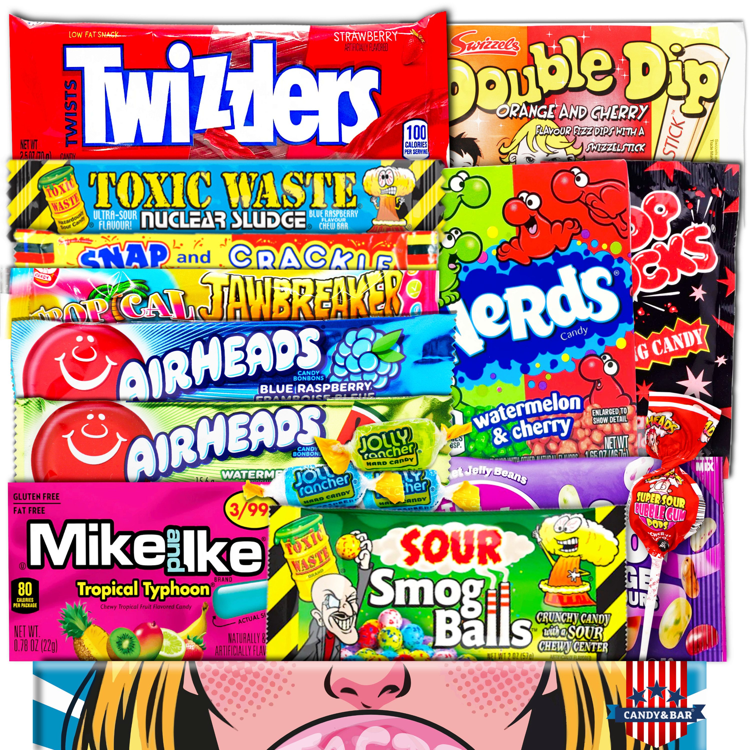 Candy & Bar Süßigkeit USA Candy Mix Geschenkbox, Amerikanische Süßigkeiten