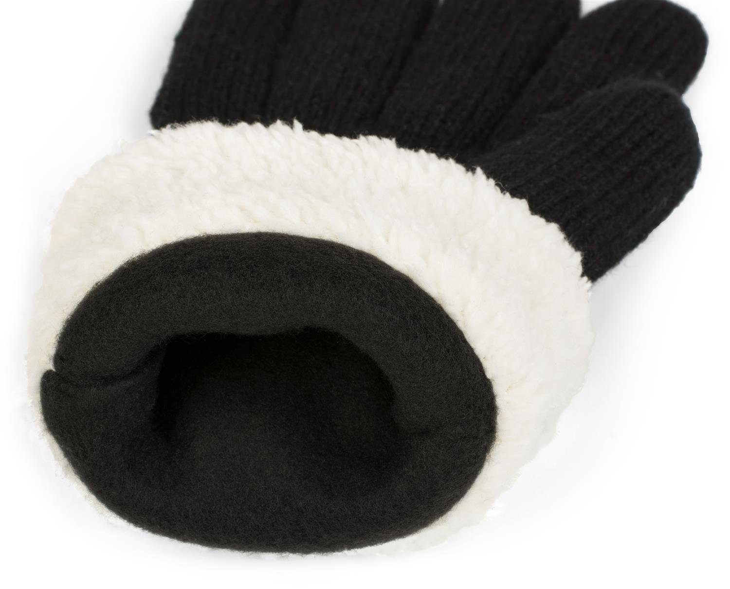 styleBREAKER Strickhandschuhe Strickhandschuhe mit Strass und Fleece (1-St) günstig online kaufen