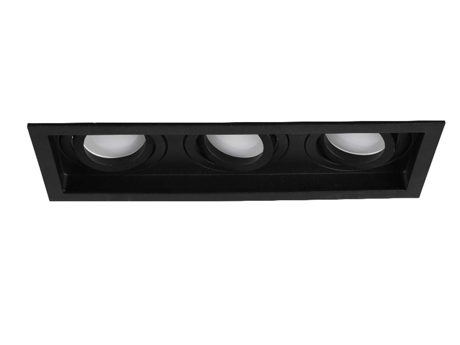 TRIO Leuchten LED Einbaustrahler, Dimmfunktion, LED wechselbar, Warmweiß, Deckenspot Einbau Treppenhaus Deckeneinbauleuchten Schwarz Breite 25cm