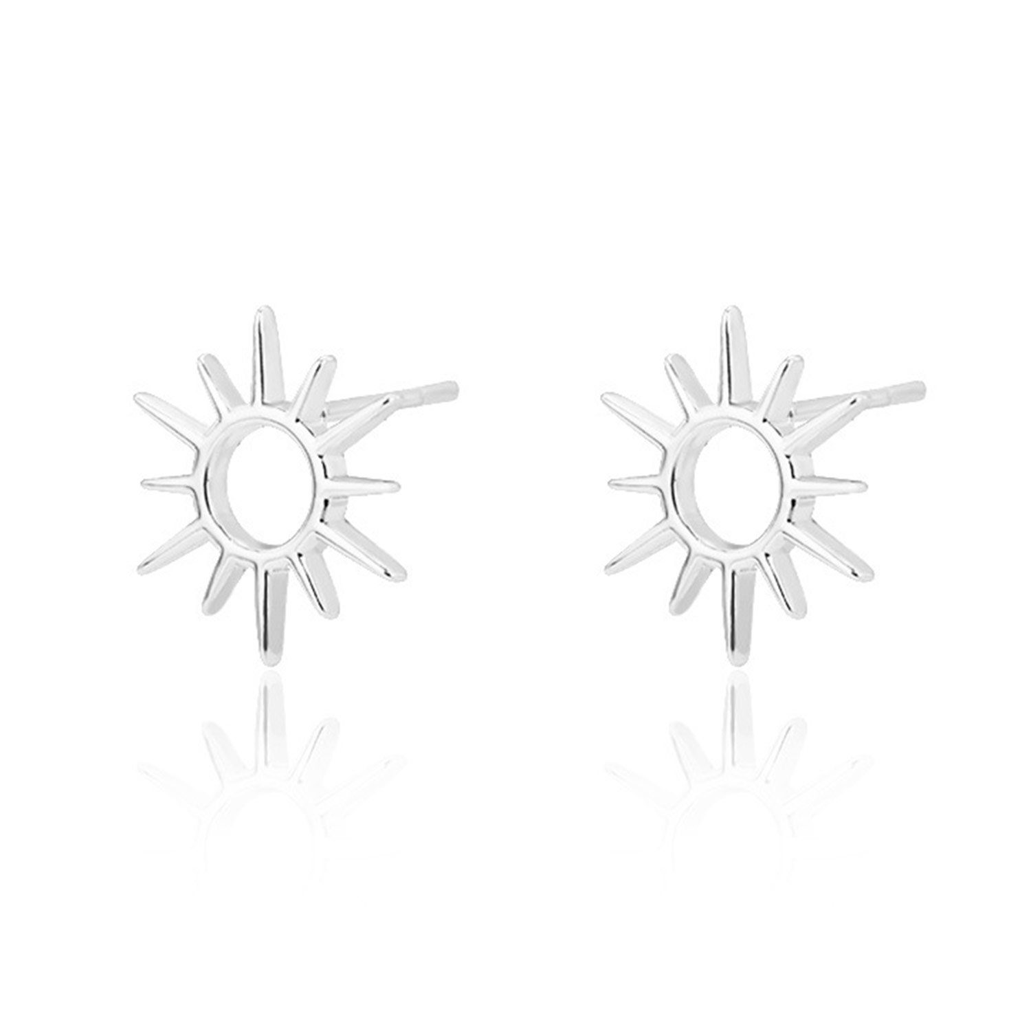 MAGICSHE Paar Ohrstecker Sonnenblume Ohrringe S925 Silber Metall