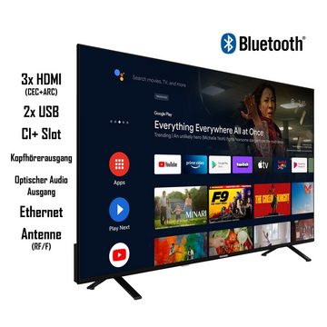 Telefunken XU55AN751S LCD-LED Fernseher (139 cm/55 Zoll, 4K Ultra HD, Android TV, HDR Dolby Vision, Triple-Tuner, Bluetooth, Dolby Atmos)