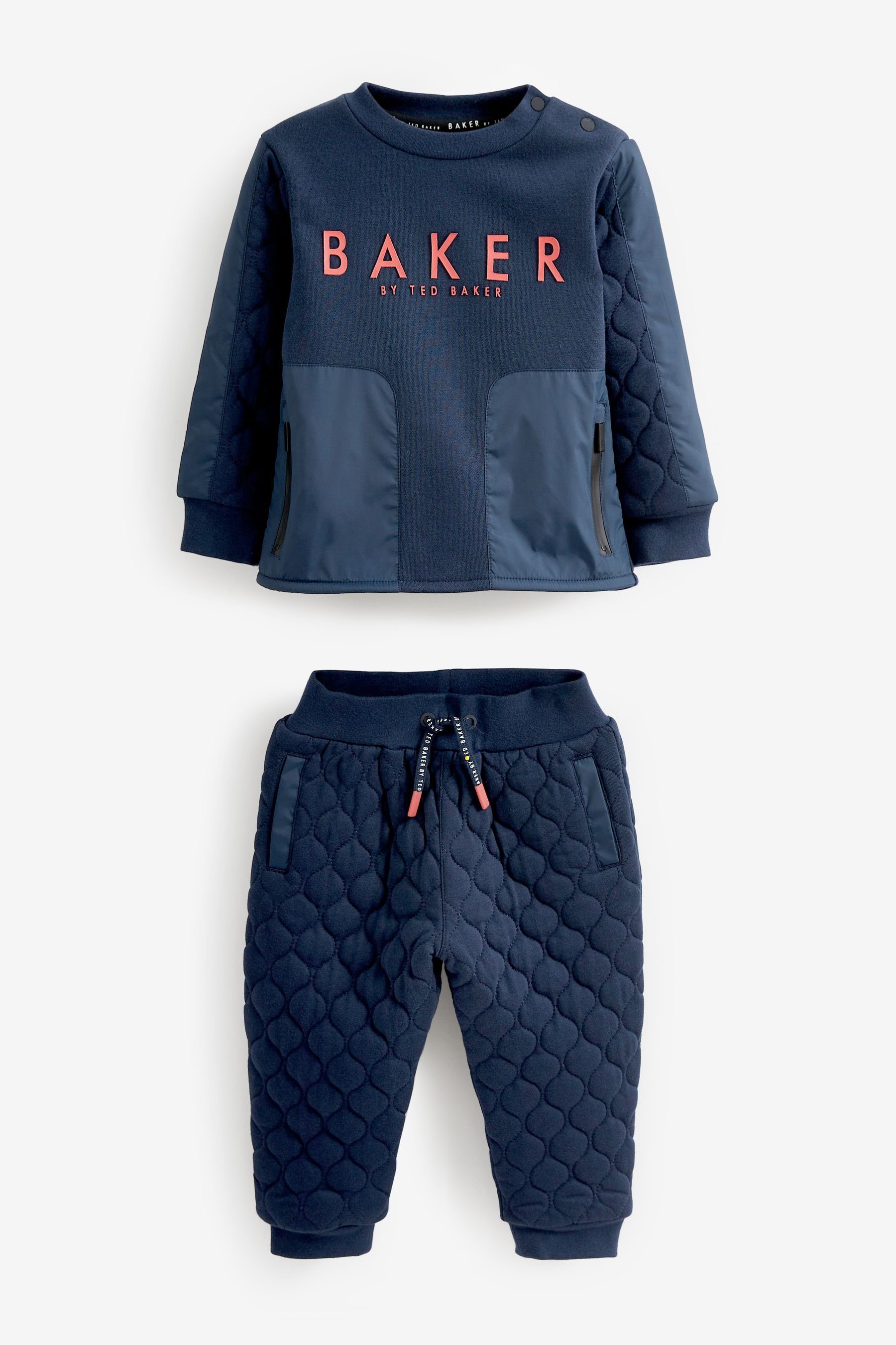 Baker by Ted Baker Sweatanzug Baker by Ted Baker Stepp-Sweatshirt + Jogginghose (2-tlg) Navy