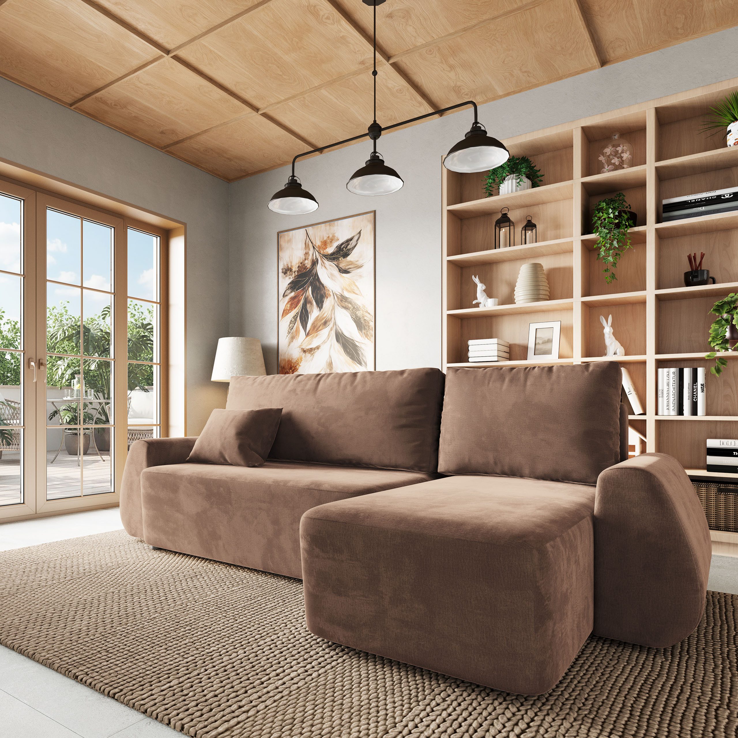 Masseno Ecksofa GALVIS mit Schlaffunktion L-Form, Sofa mit Bettkasten