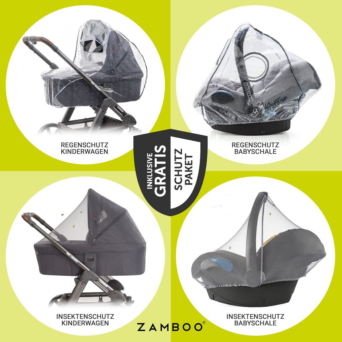 Hauck Kombi-Kinderwagen Saturn R Trio Set - Melange Black, 3in1 Kinderwagen Set mit Babywanne, Babyschale, Sportsitz, Regenschutz