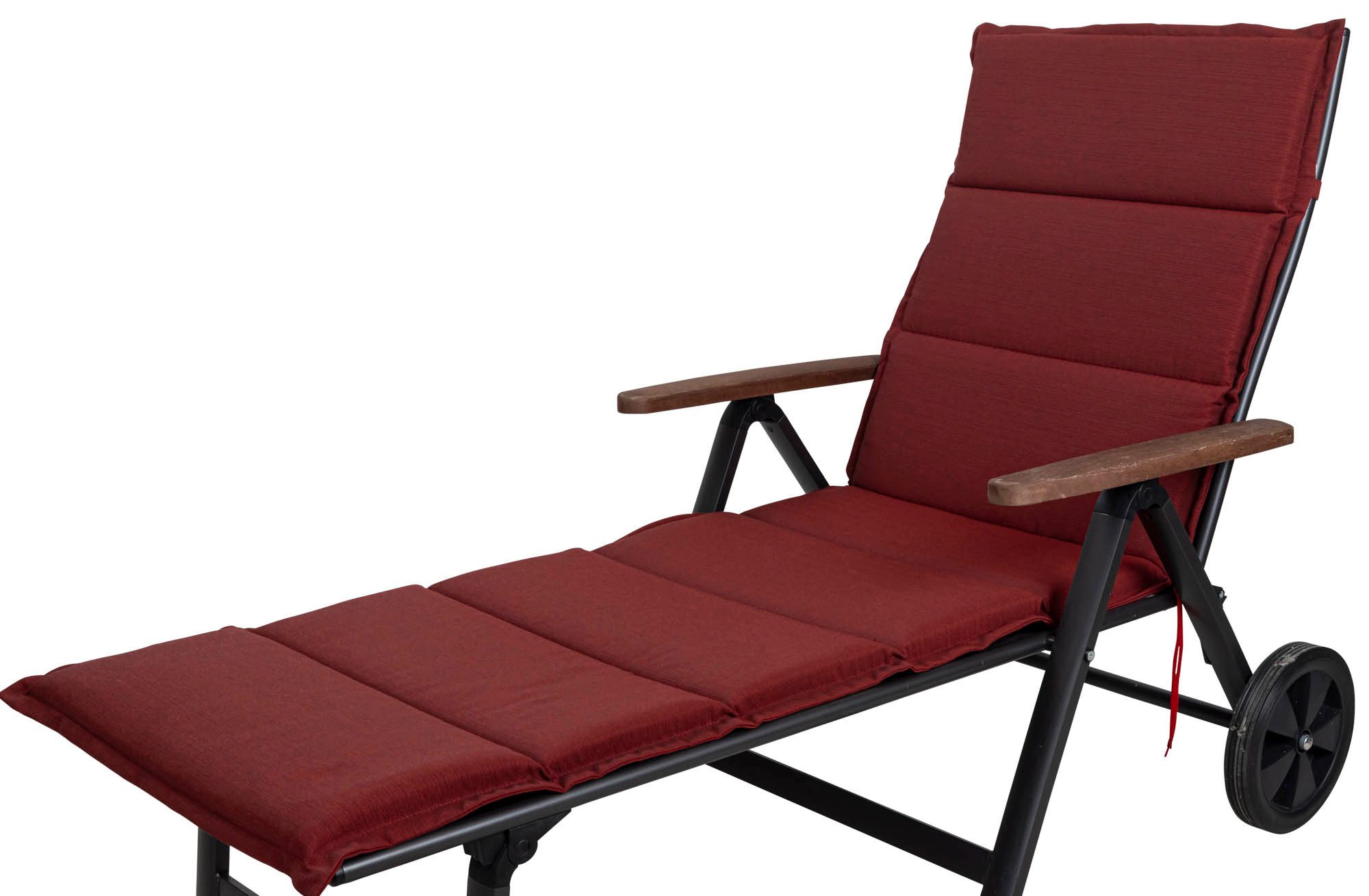 Sun Garden Liegenauflage Rollliege Elba 50318-301 dunkelrot 190x59x4 cm Sun Garden, (1 St)