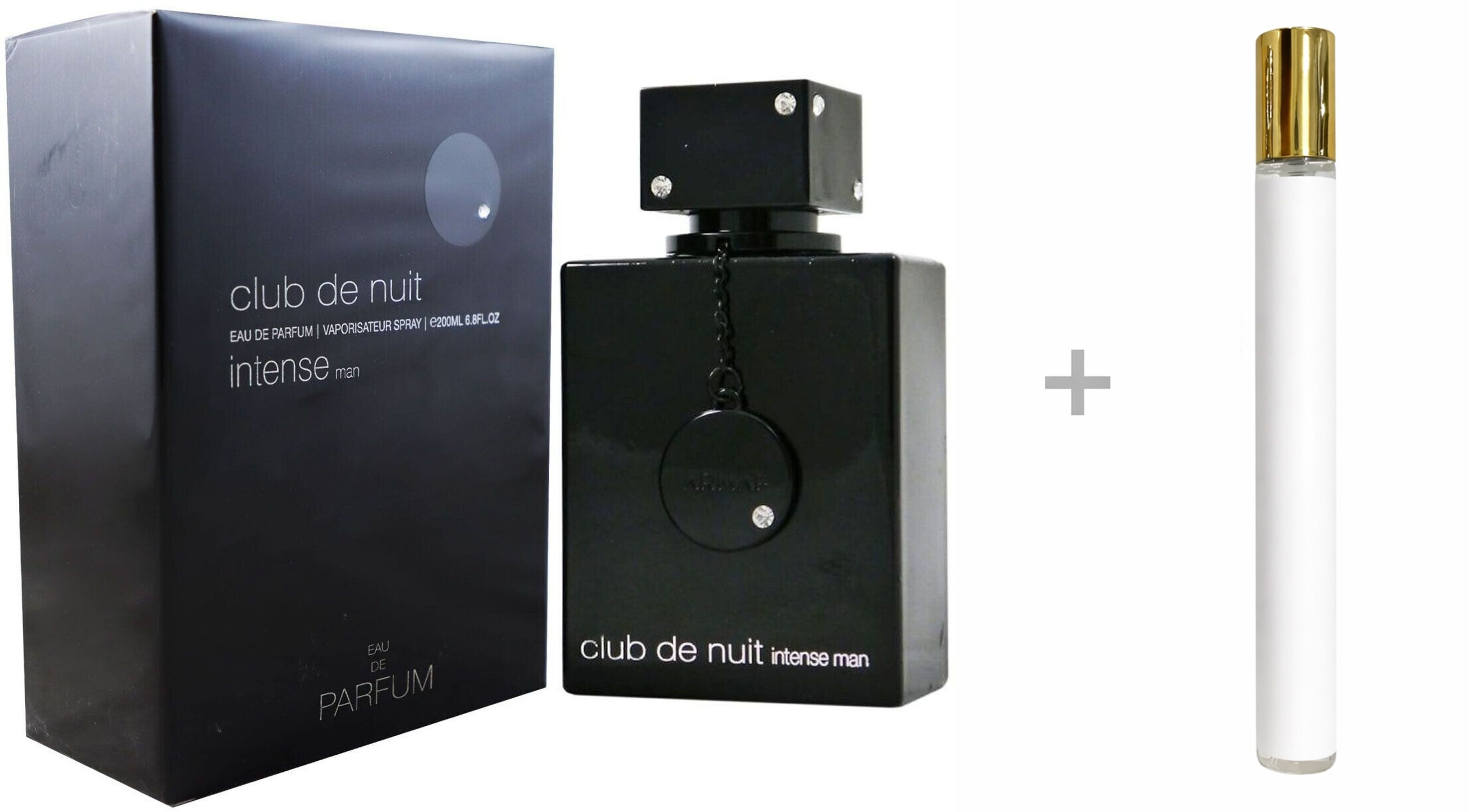armaf Duft-Set Club de Nuit Intense Man Eau de Parfum (EDP) Herren Spray, Rauchig-fruchtiger Duft mit Patchouli, Zitrone, Ananas und Birke